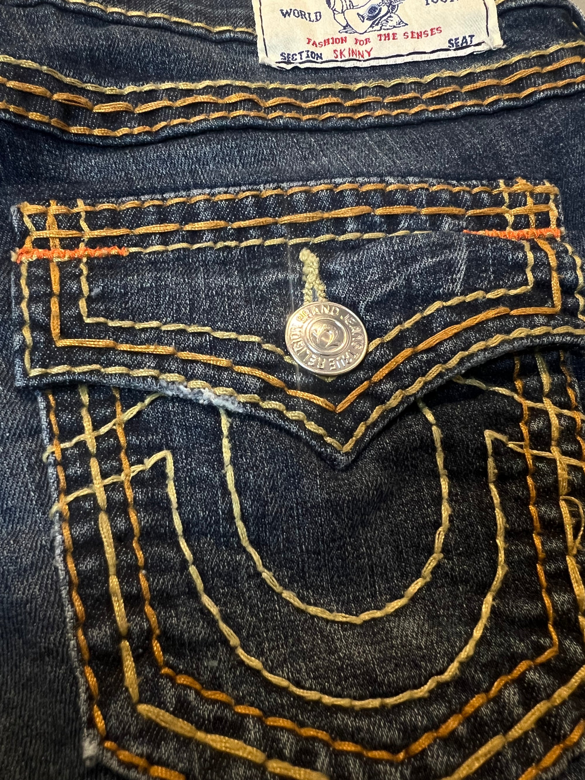 Vintage True Religion Denim Mini Skirt S