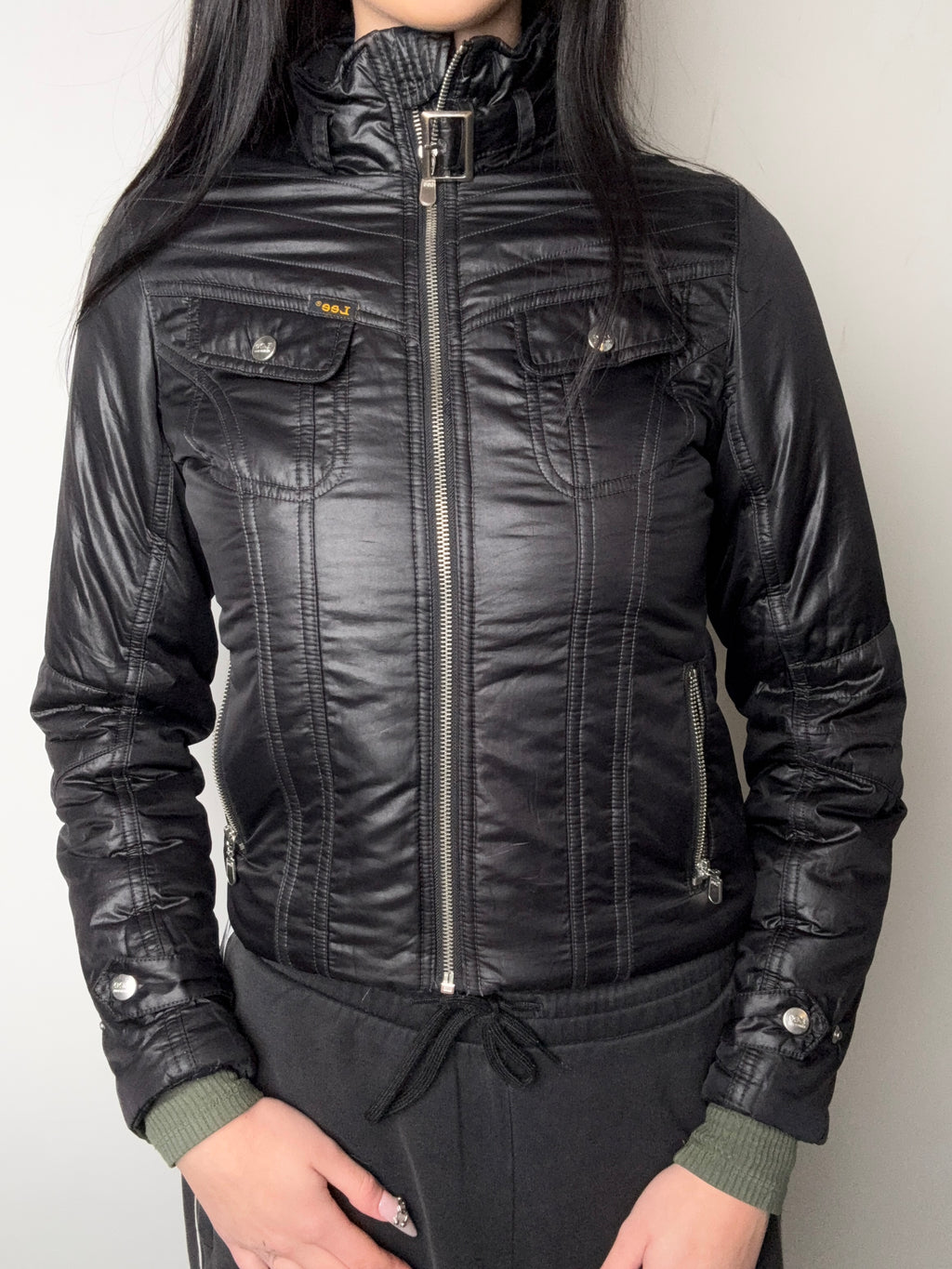 Vintage Lee Black Cropped Jacket S