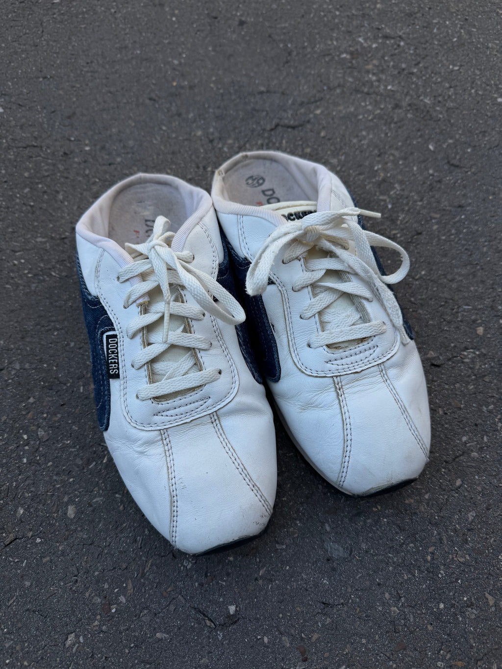 Weiß blaue slide in sneaker von Dockers in Größe 39