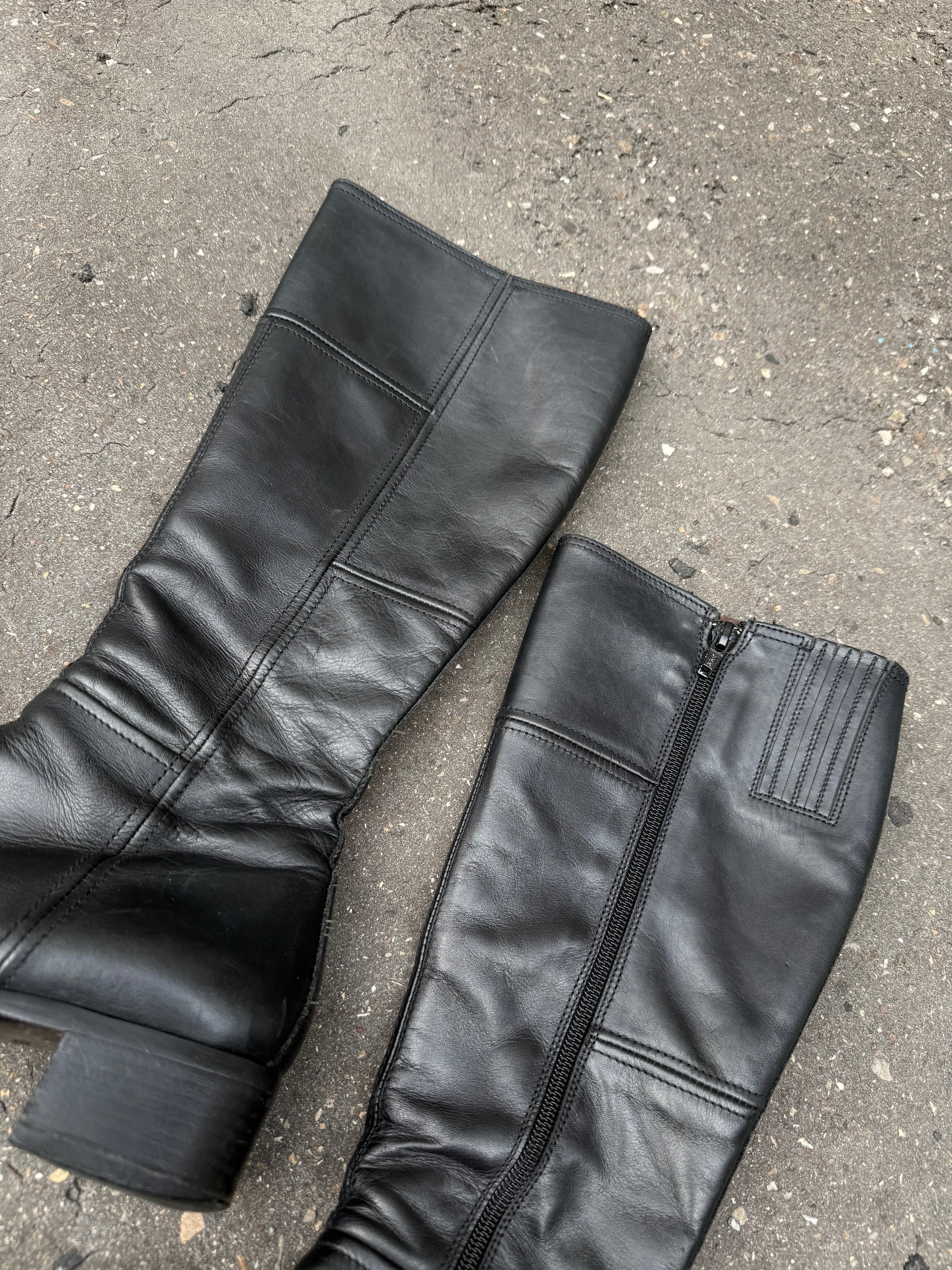 Vintage Nero Giardini Black Leather Boots 37,5