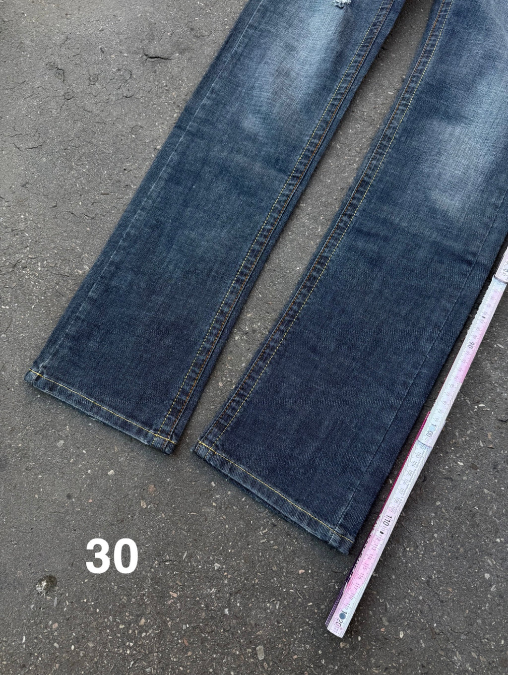 Y2K Laguna Beach „Huntington Beach“ Grey Blue Mid Waist Denim S/M-L + BOX