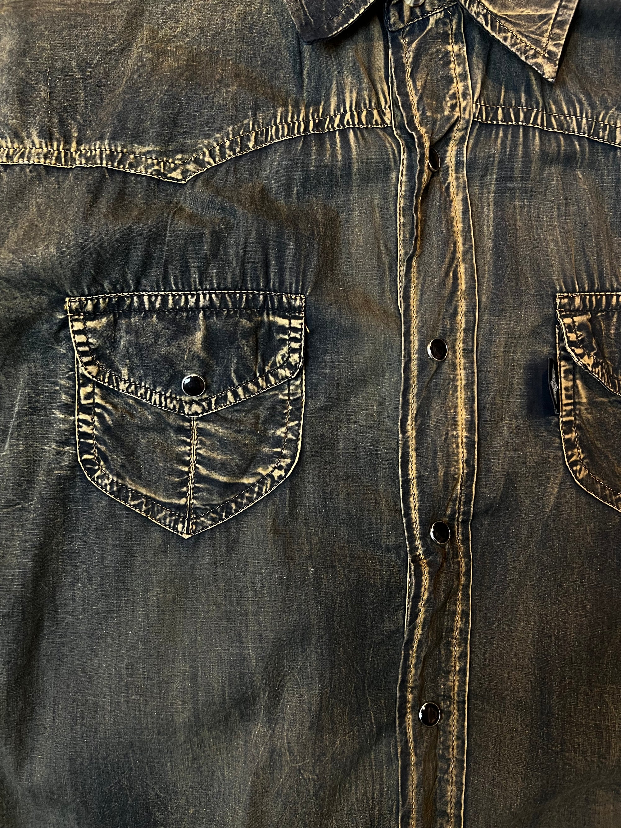 Vintage Washed Brown Button Up L/XL