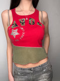 Tragebild von Vintage Onyx Red and Green Tank Top M von vorne