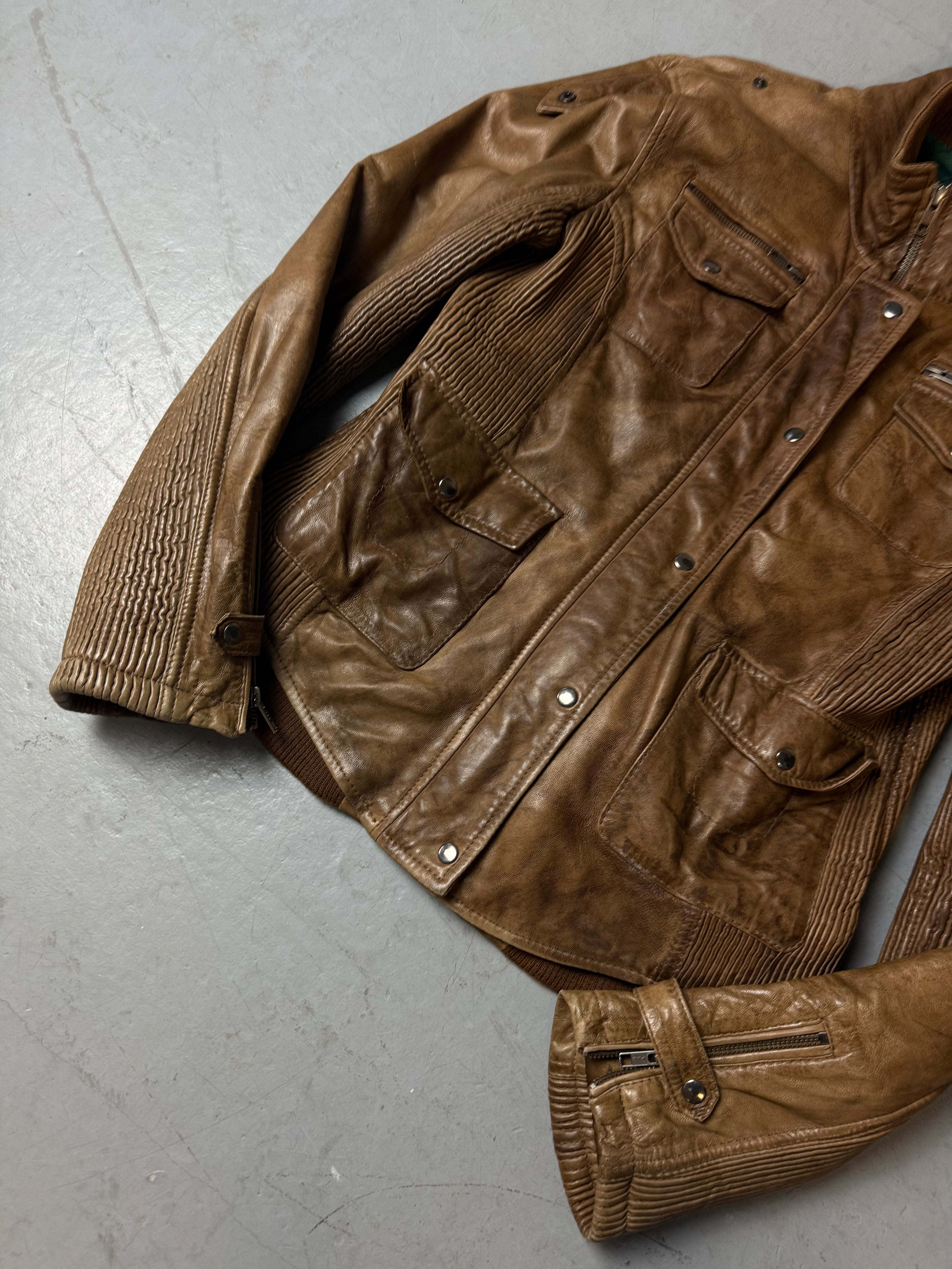 Vintage J.G.E. Brown Leather Jacket M