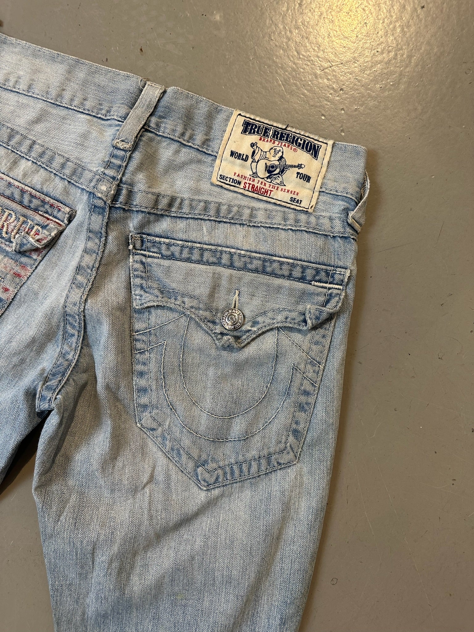Vintage True Religion Light Blue Stitched Denim S/M