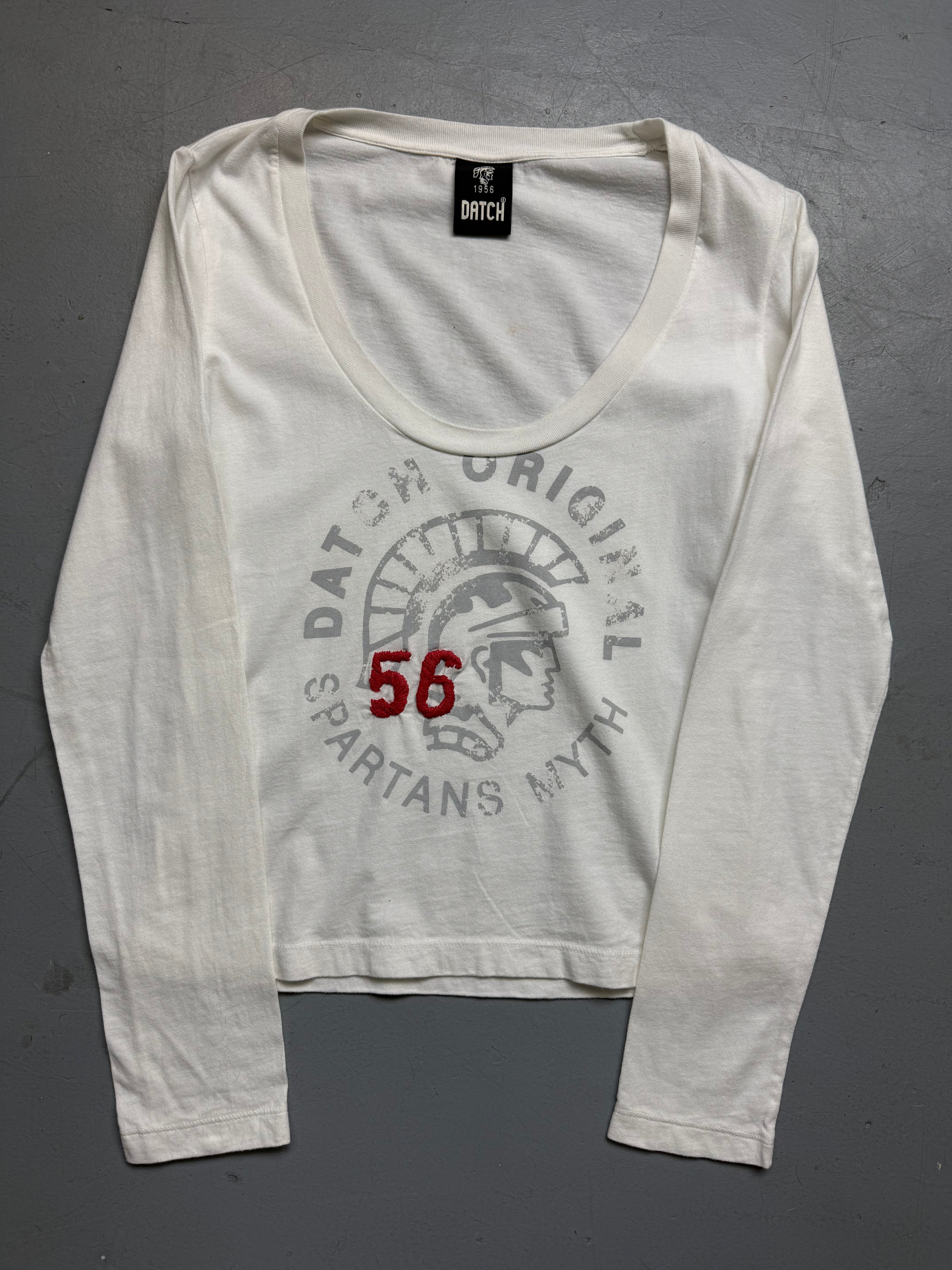 Vintage White Datch Printed Top M