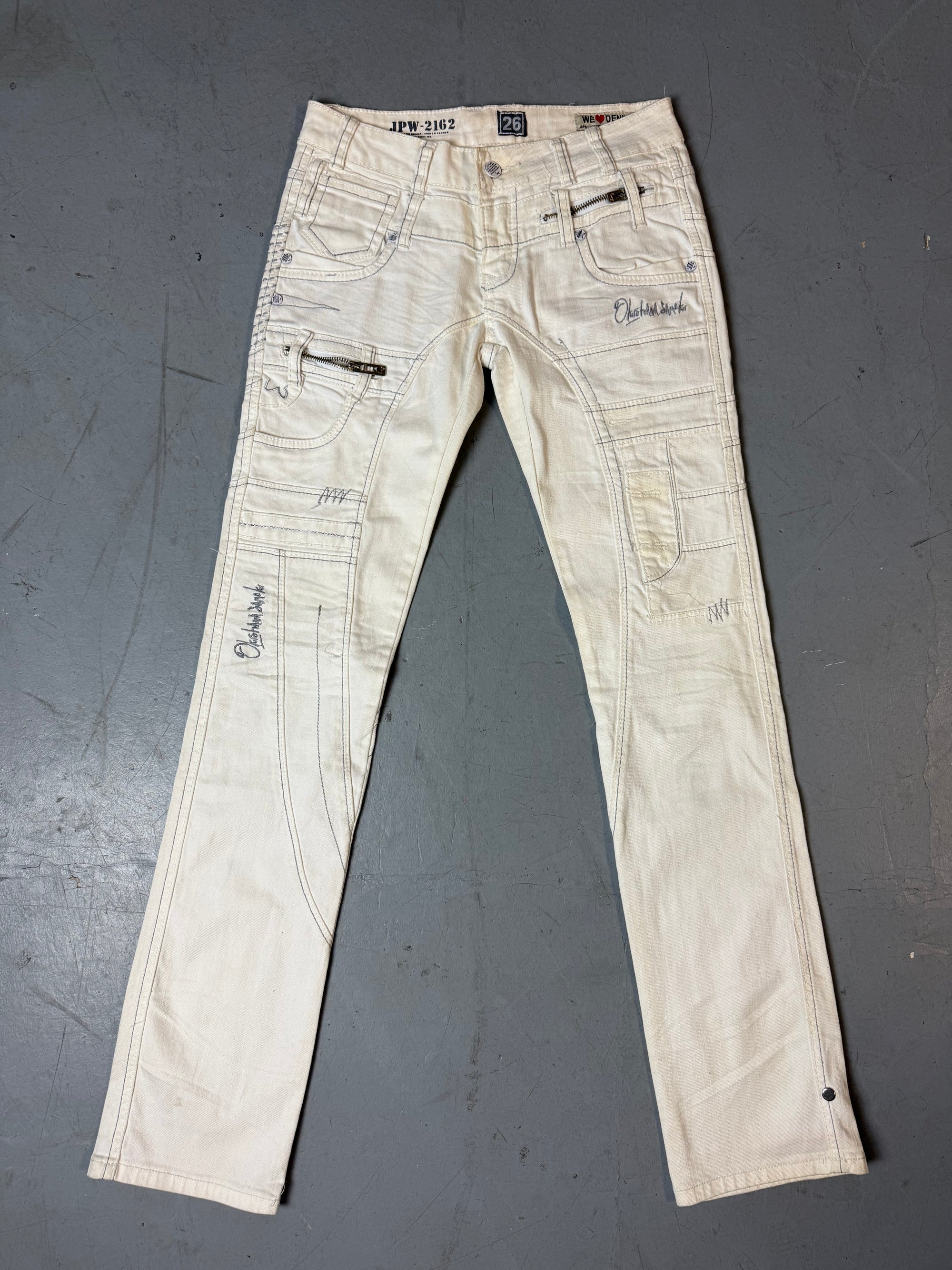 Vintage Okishana Samoki White Low Waist Jeans XS