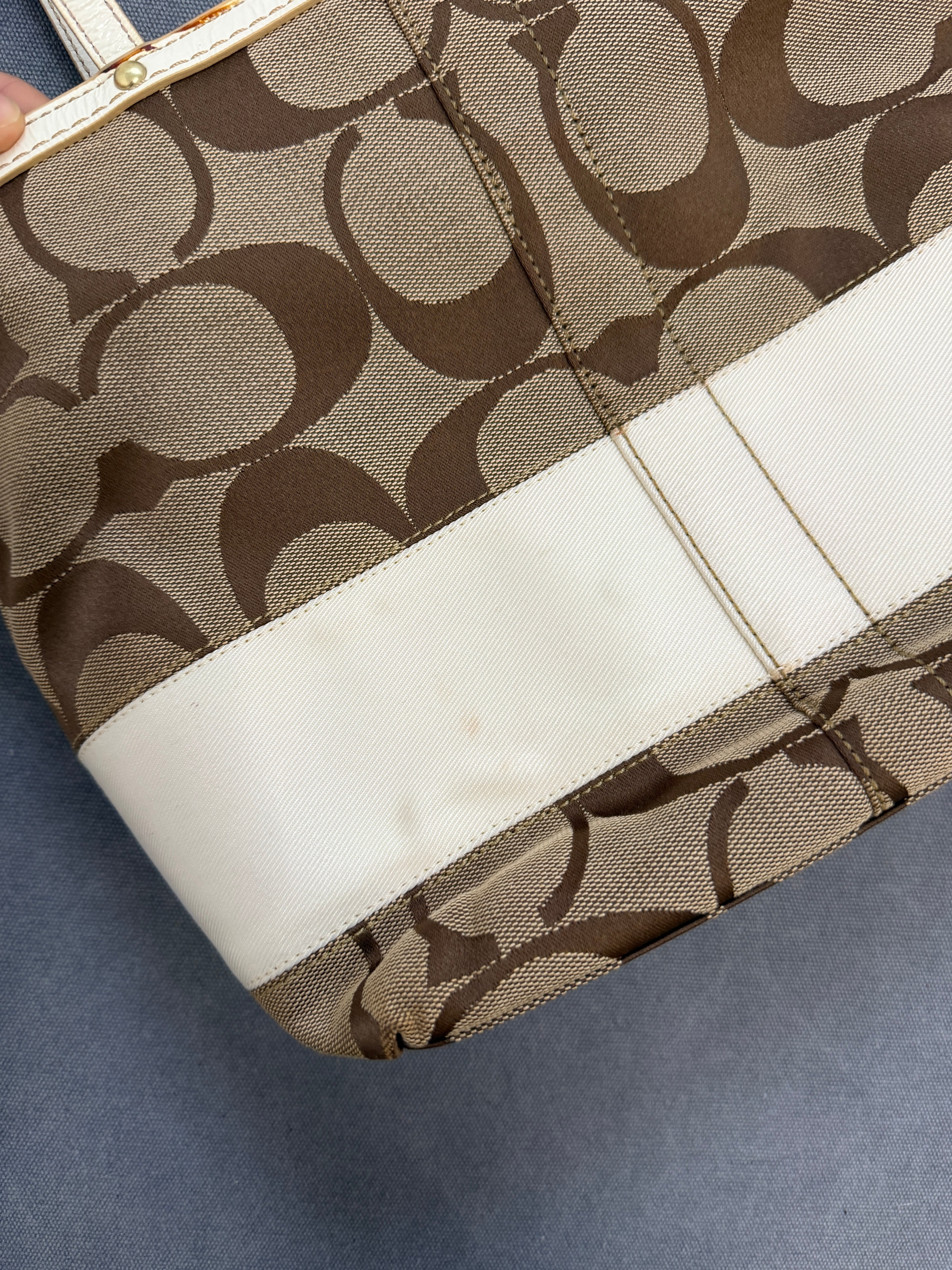 Vintage Coach Monogram Shoulder Bag