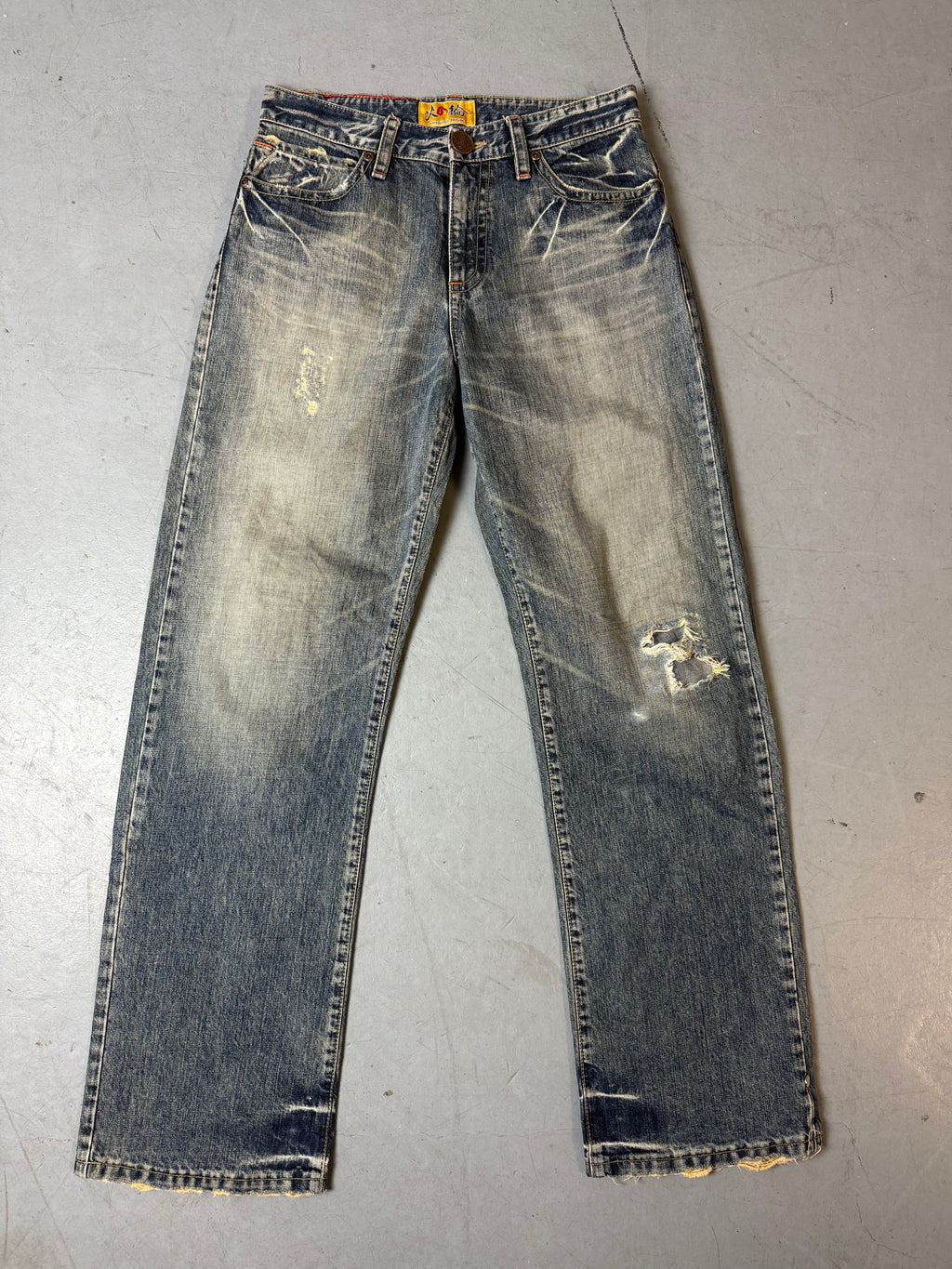 Vintage Nippon Blue Japanese Printed Denim M