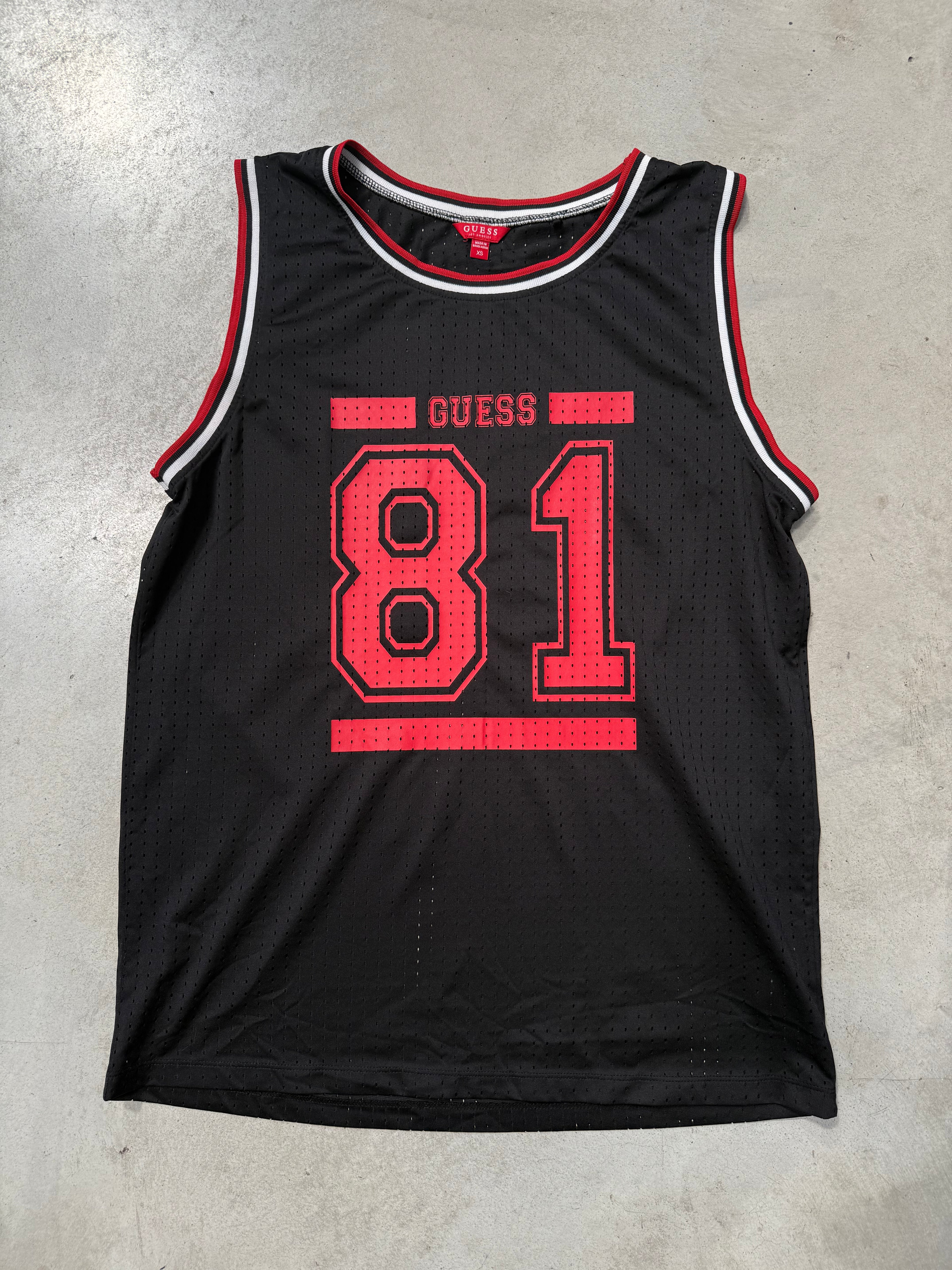 Vintage Guess Football Tanktop für Herren Y2K Second Hand Fashion