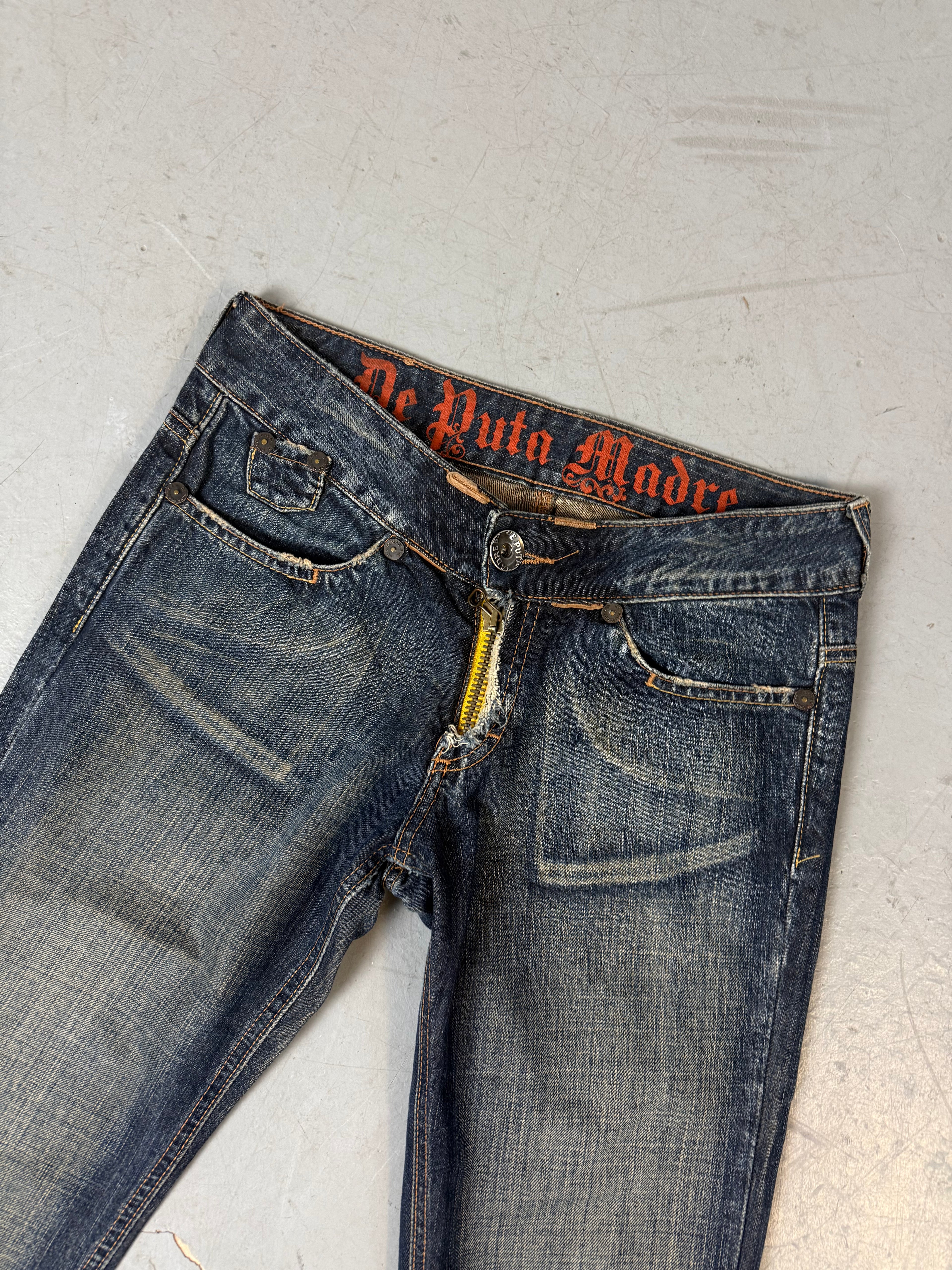 Y2K De puta Madre mid waist bootcut denim für Damen 