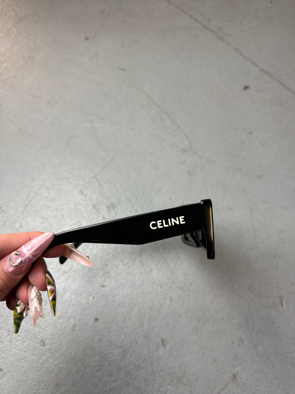 Celine Black Rectangle Sunglasses. Unisex. Y2K 2000s Fashion.