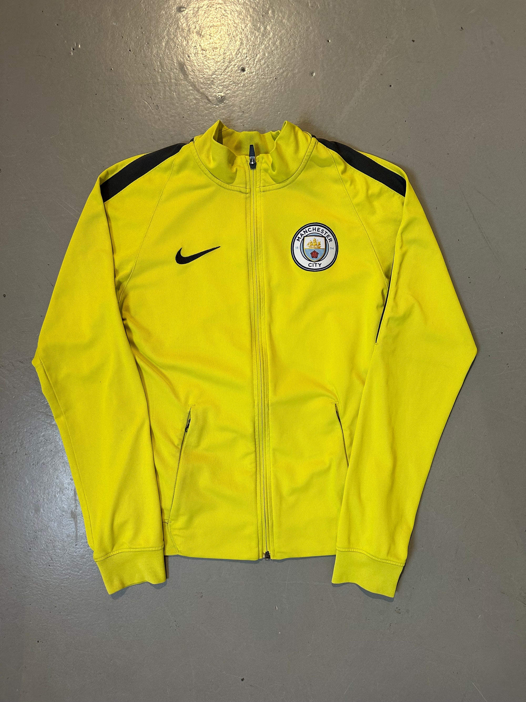 Vintage Nike Manchester Track Jacket Yellow S/M