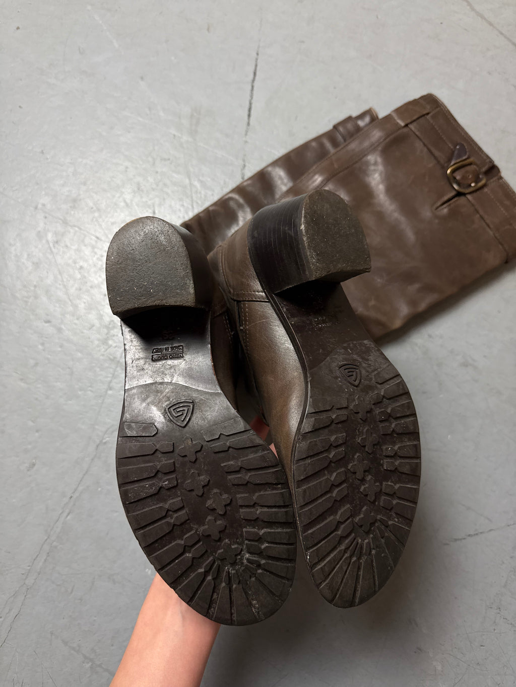 Vintage Italian Brown Leather Boots 39