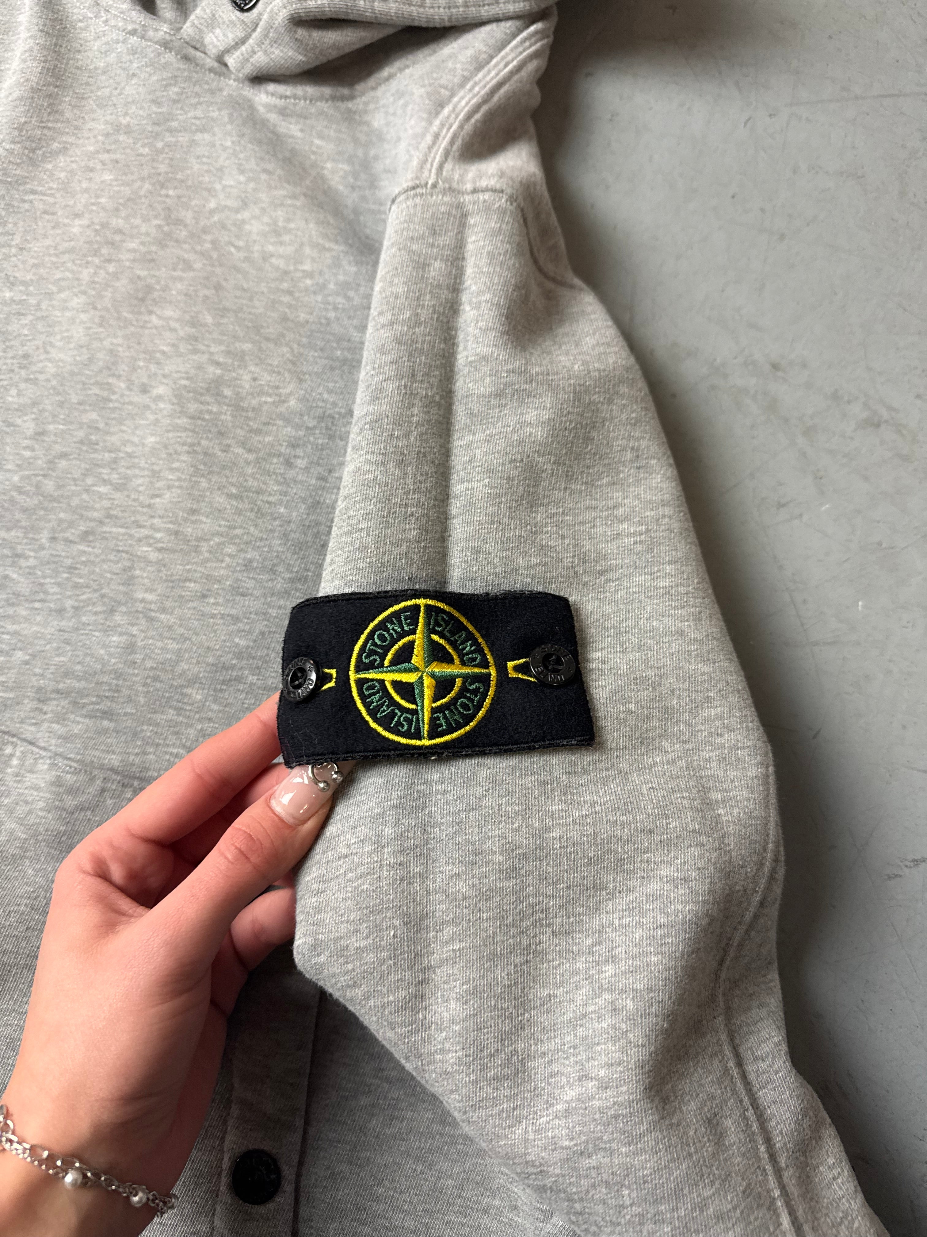 Vintage Stone Island Grey Hoodie L