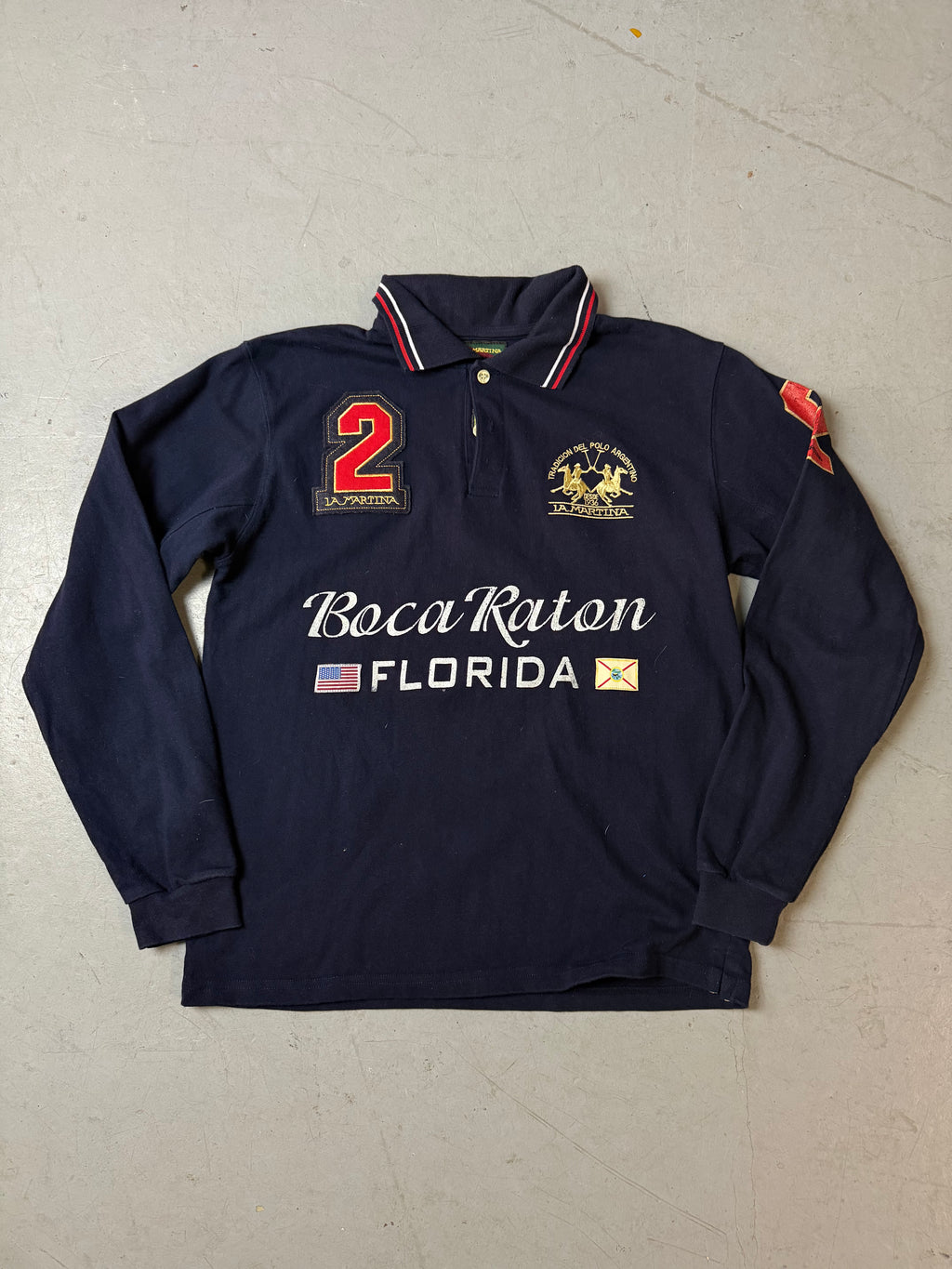 Vintage La Martina Dark Blue Longsleeve Polo M