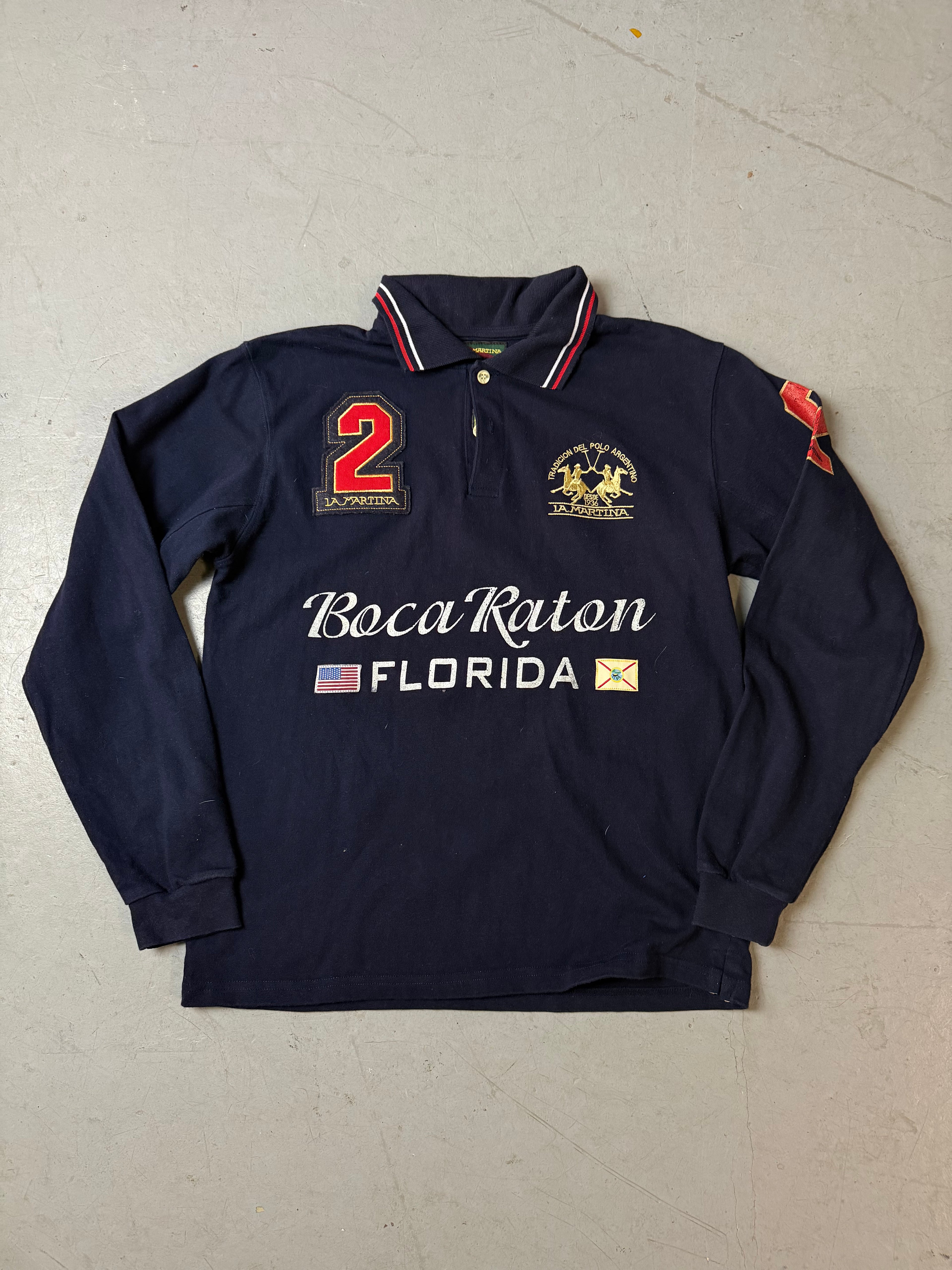 Vintage La Martina Dark Blue Longsleeve Polo M