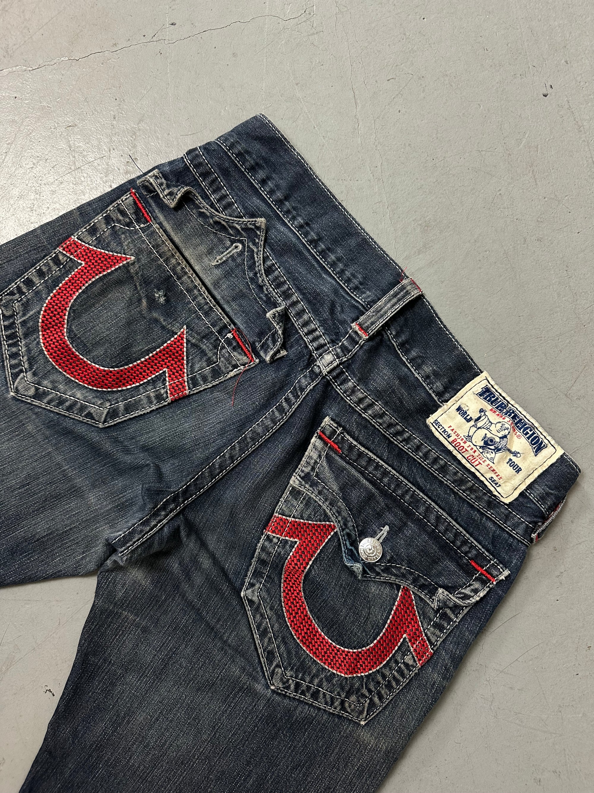 Vintage Dark True Religion with Red Details M/L