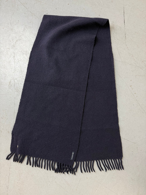 Vintage Armani Junior Darkblue Wool Scarf Unisex. Y2K Second Hand 2000s Fashion
