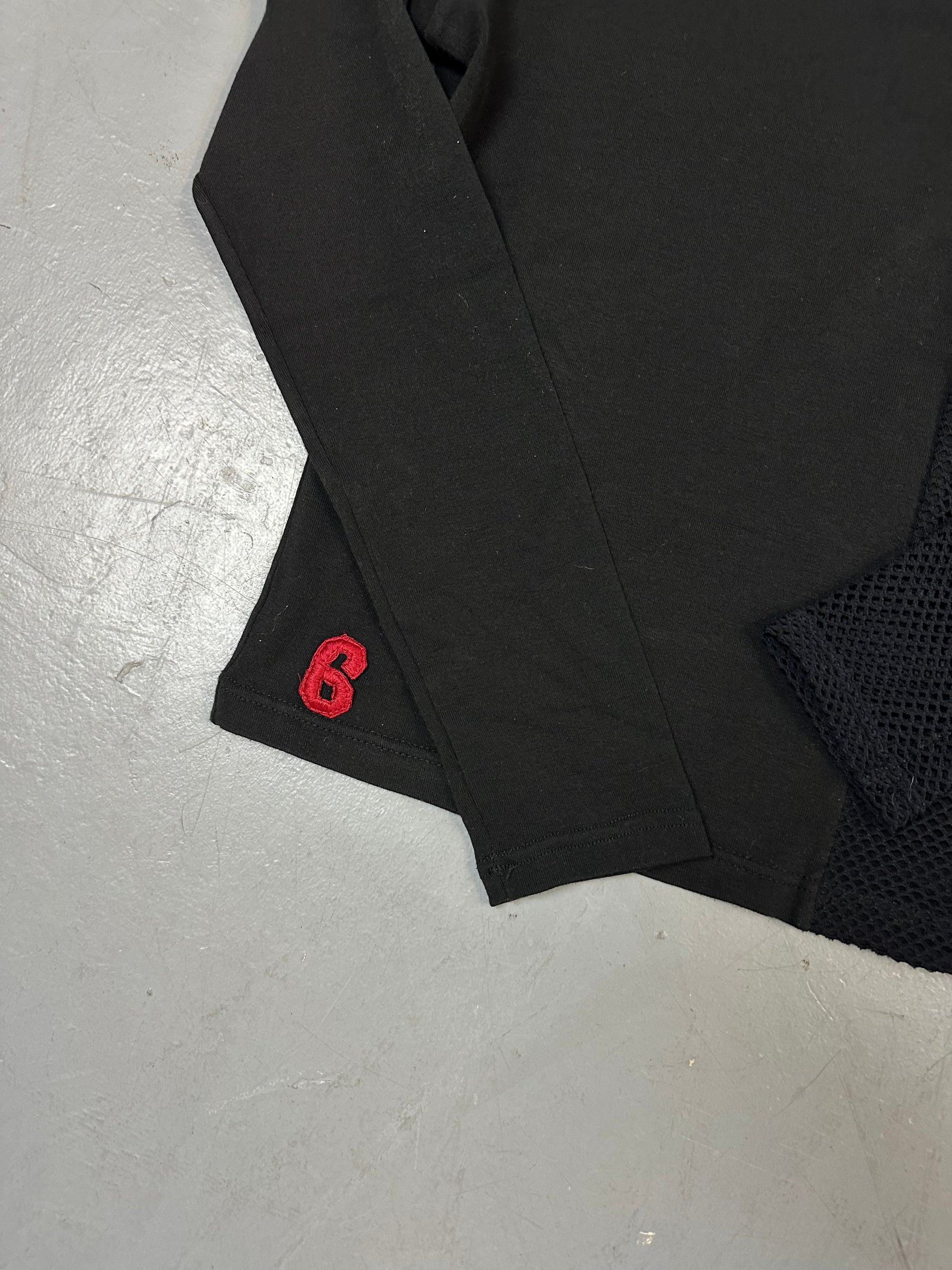 Vintage Black Half Net Top S