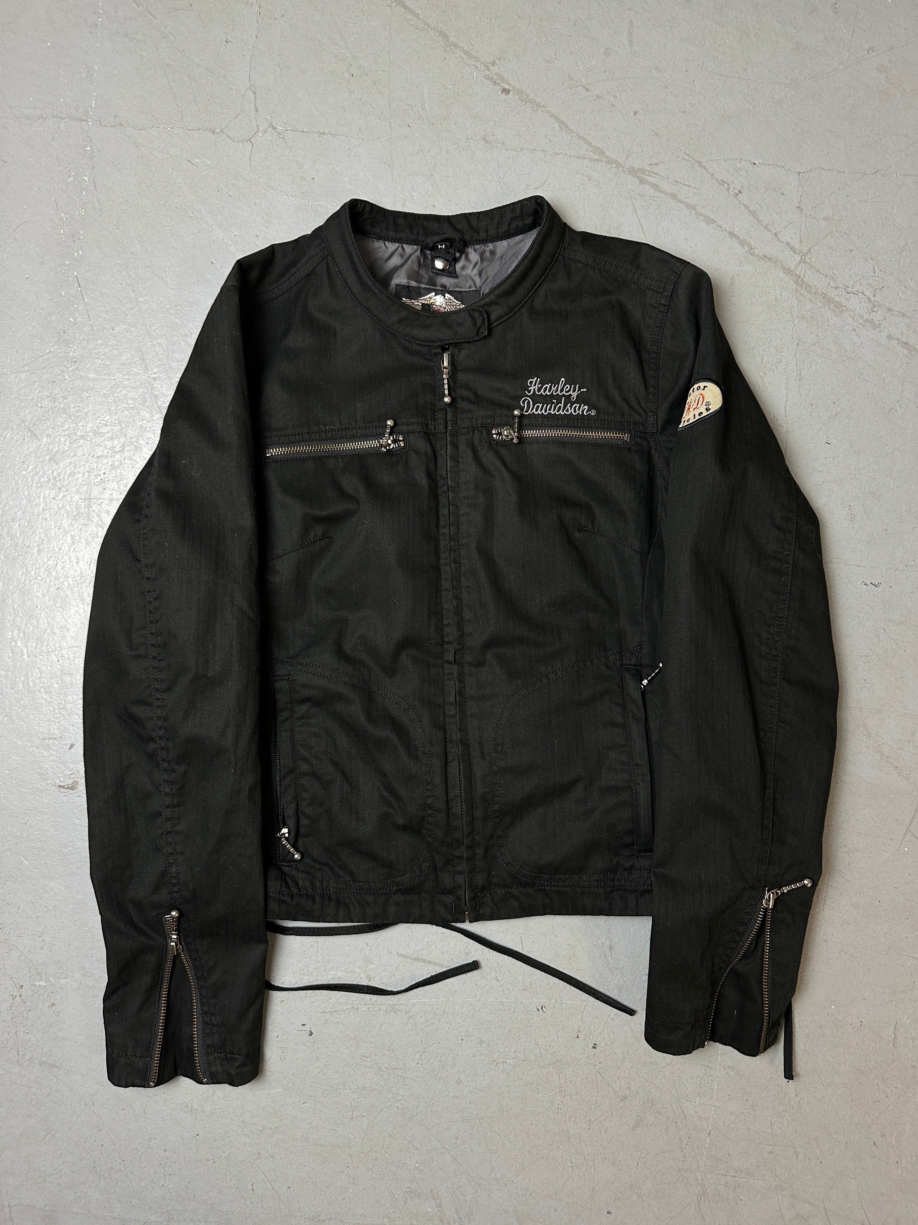 Produktbild von Vintage Black Harley Davidson Jacket S/M von vorne