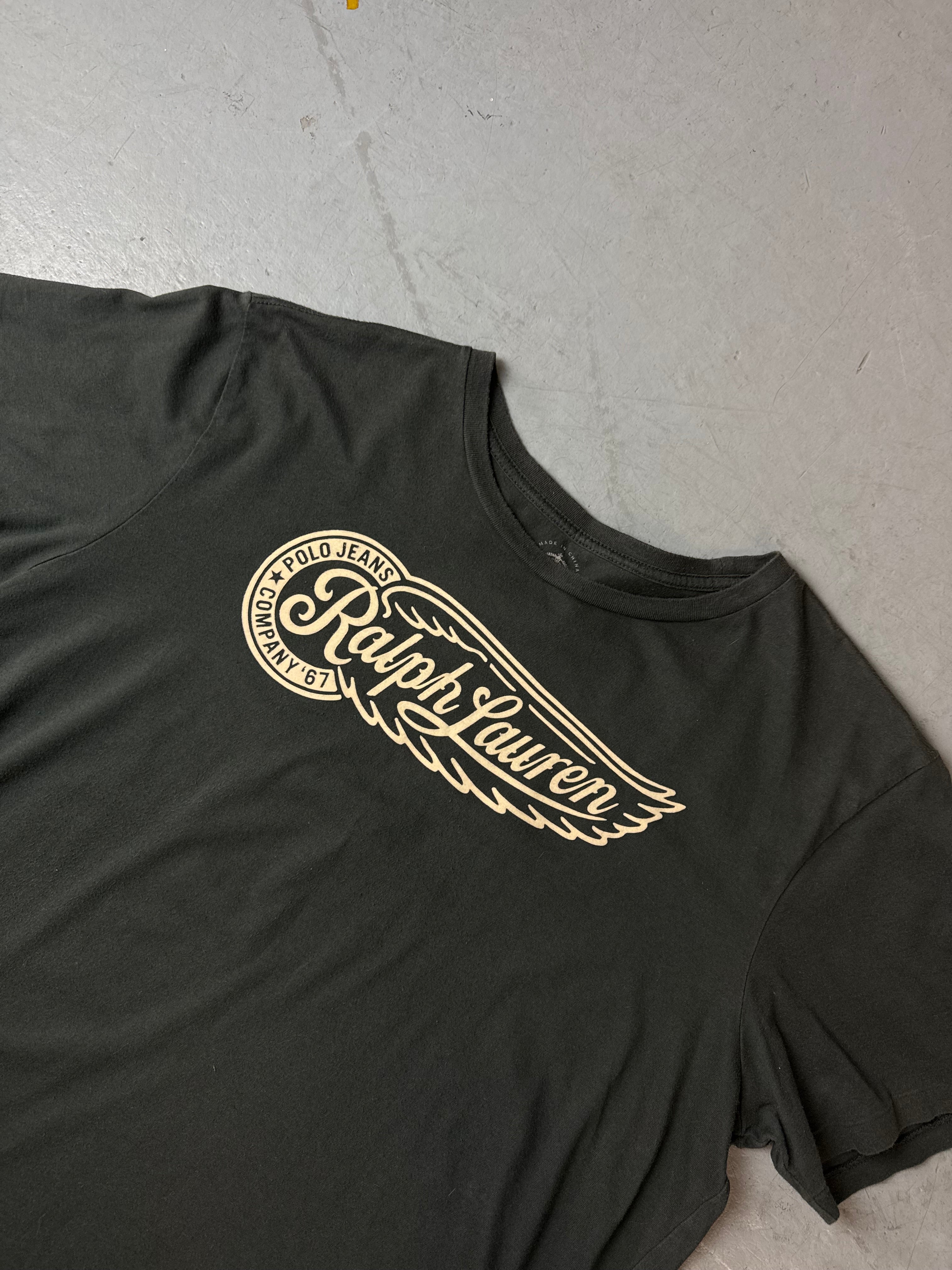 Vintage Ralph Lauren Grey Printed Shirt L