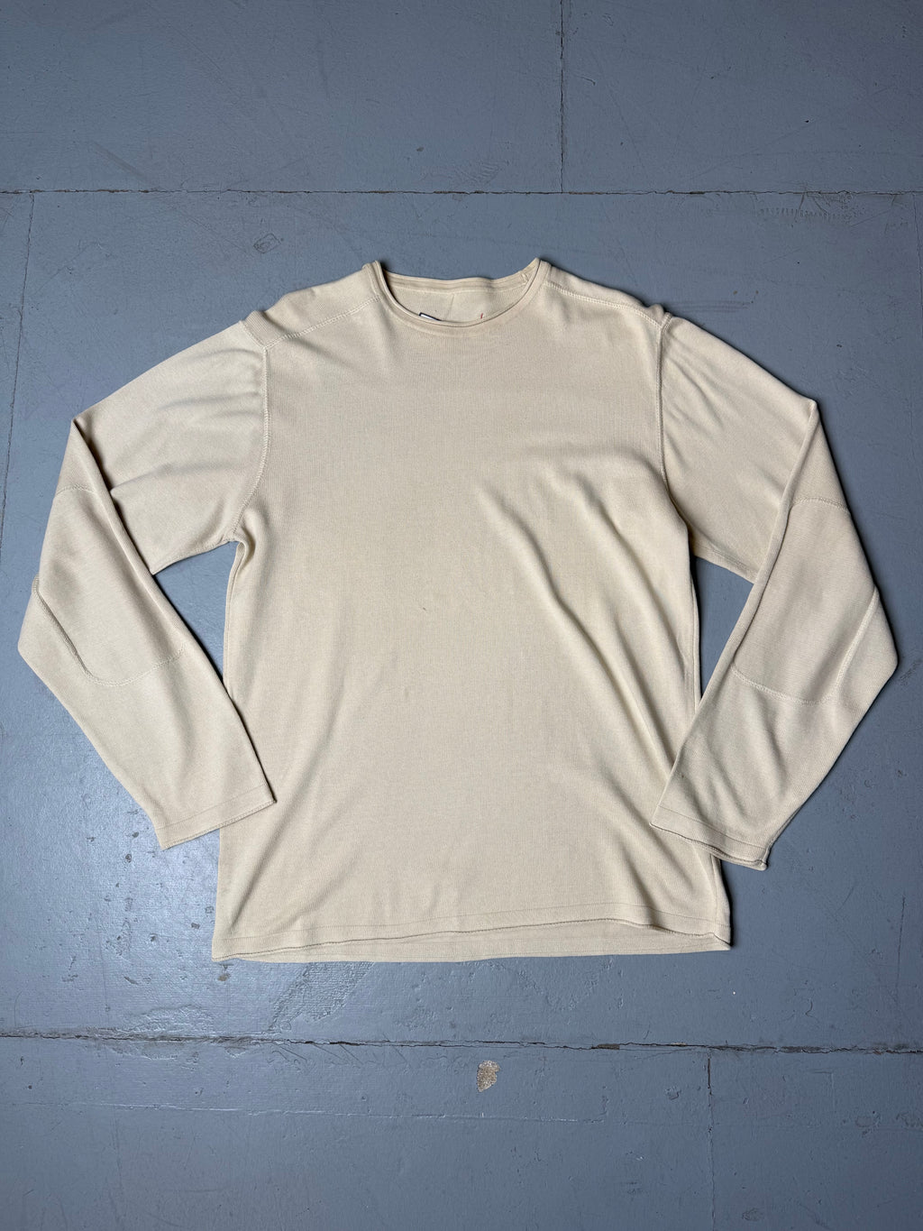Vintage Gas Beige Longsleeve for men’s. Y2K Second Hand 2000s Fashion 