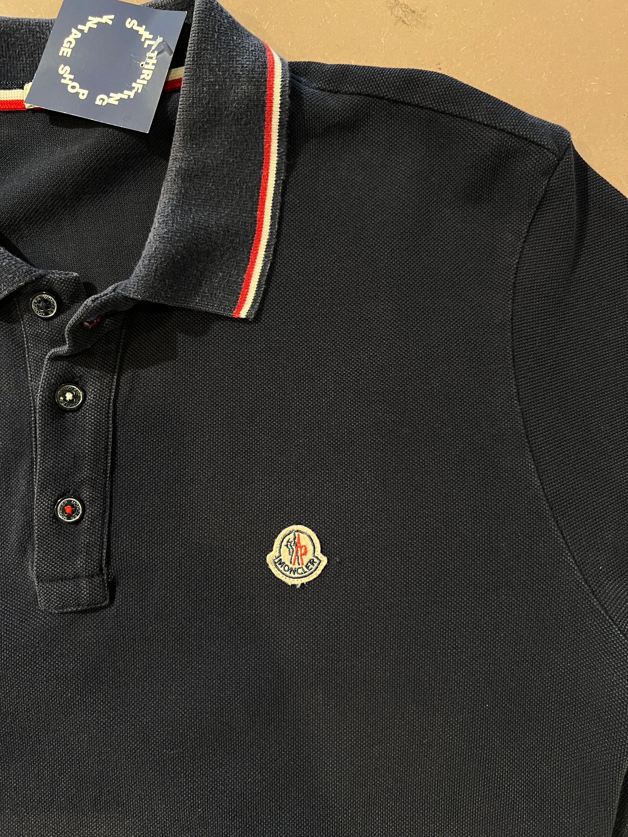 Vintage Moncler Polo Navyblue S/M