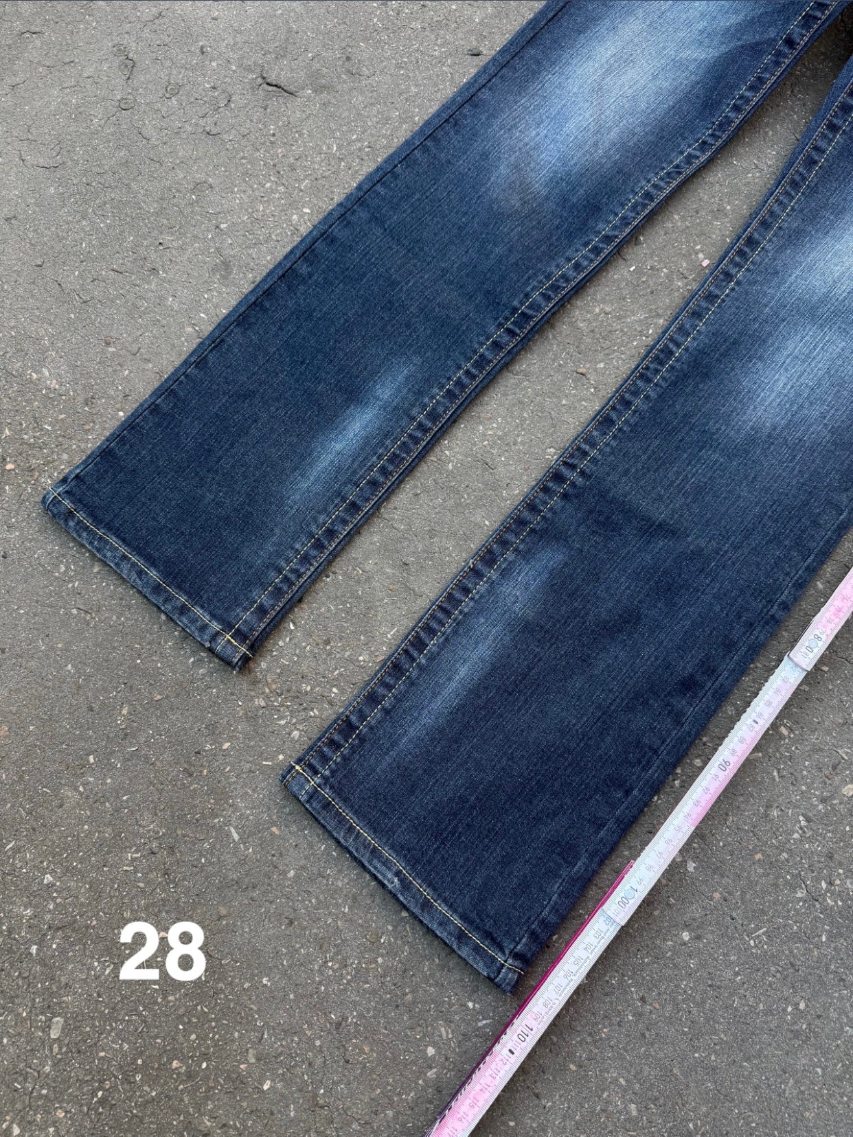 Y2K Laguna Beach „Hermosa Beach“ Dark Blue Mid Waist Denim für Damen. Y2K 2000s Fashion