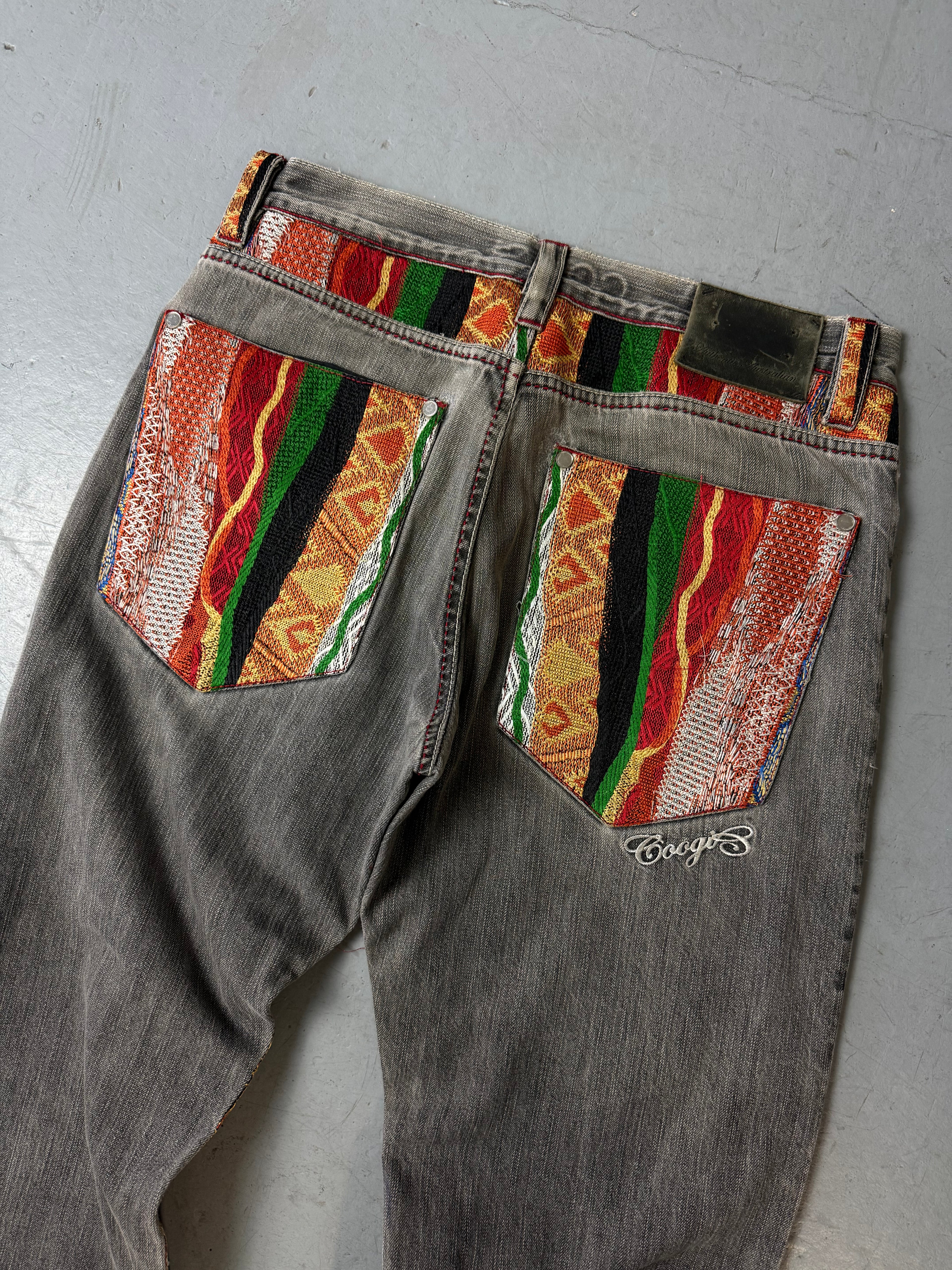 Vintage Coogi Herren baggy Denim 2000s  Designer Second Hand Fashion 