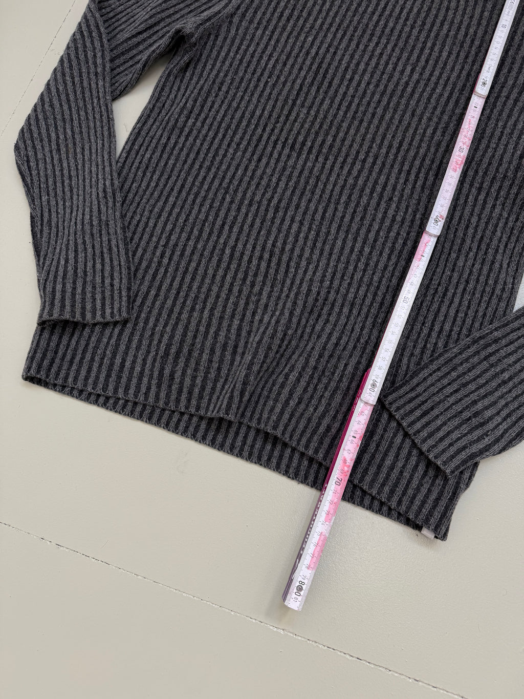 Vintage Energie Grey Wool Knit Sweater L/XL