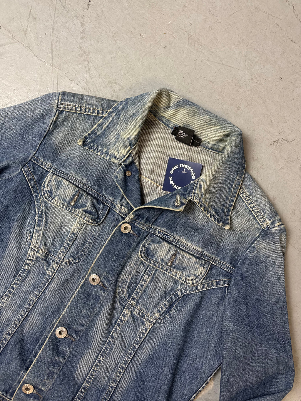 Vintage Diesel Cropped Denim Jacket M
