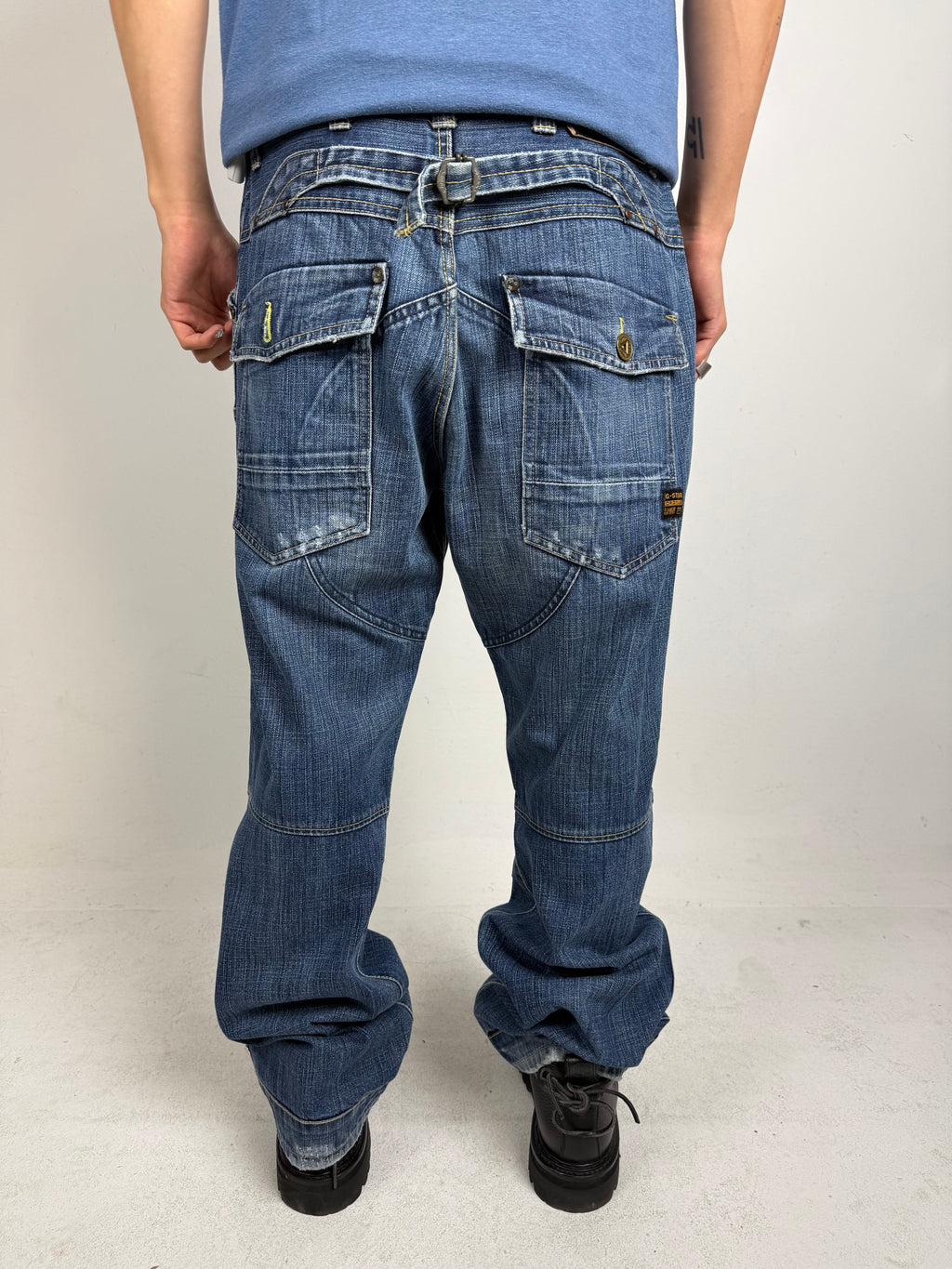 Vintage G-Star Raw Dark Blue Baggy Jeans M