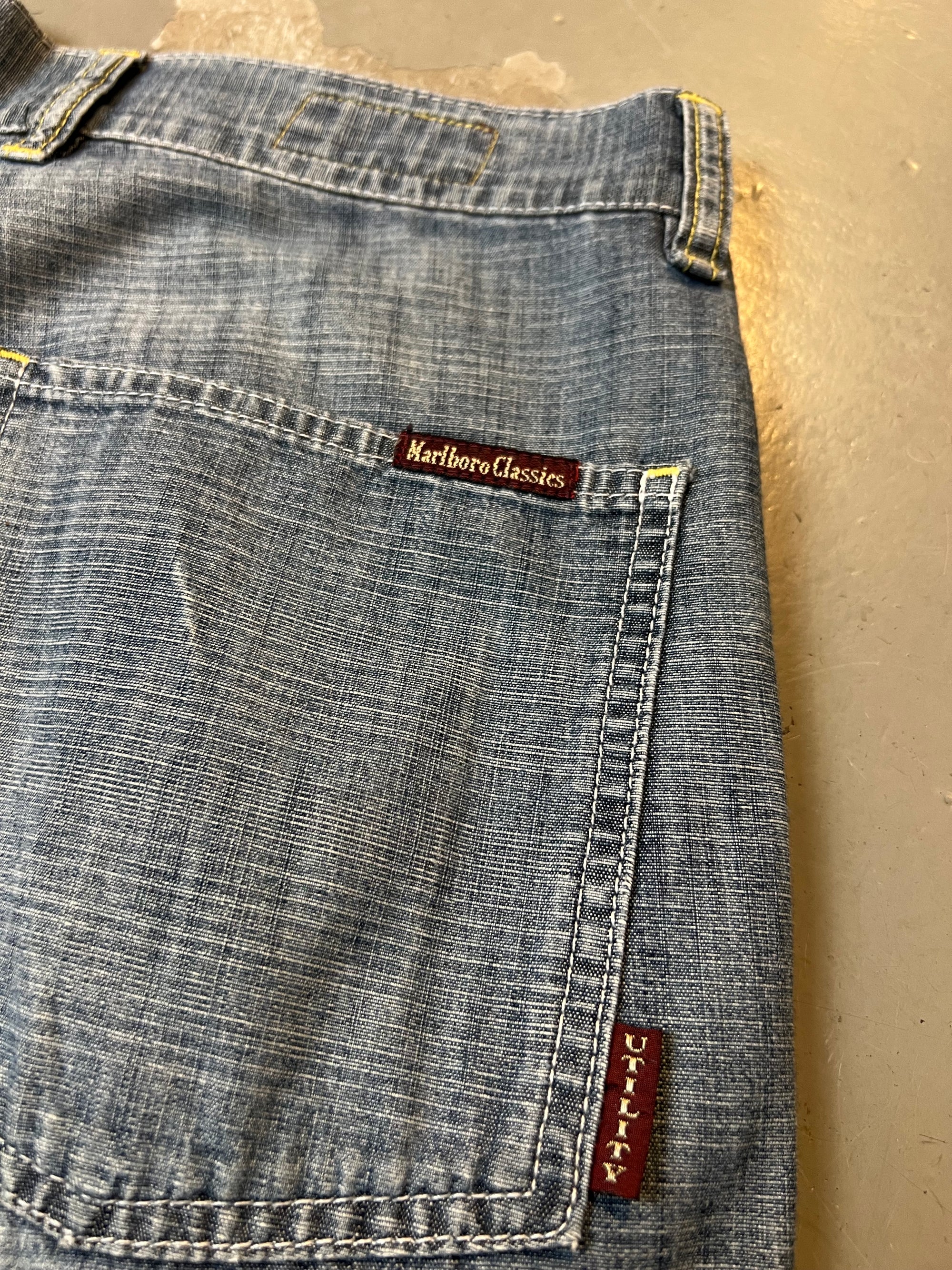Vintage Light Washed Marlboro Jorts M/L