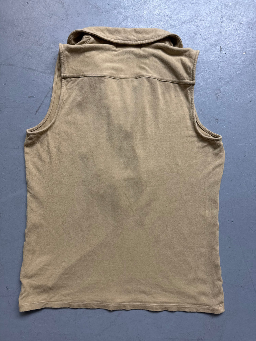 Vintage Ralph Lauren Ruffled Sleevless Blouse für Damen. Y2K Second Hand 2000s Fashion 