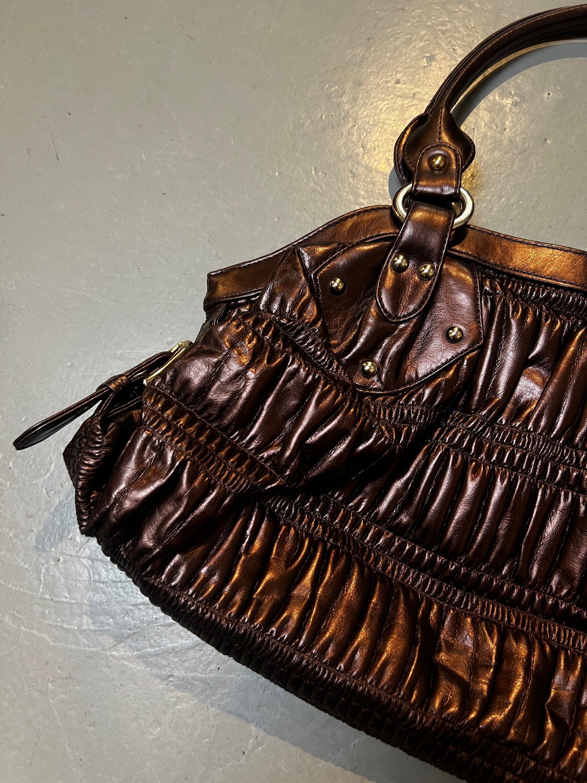 Vintage Y2K Bronze Shimmer Mini Bag