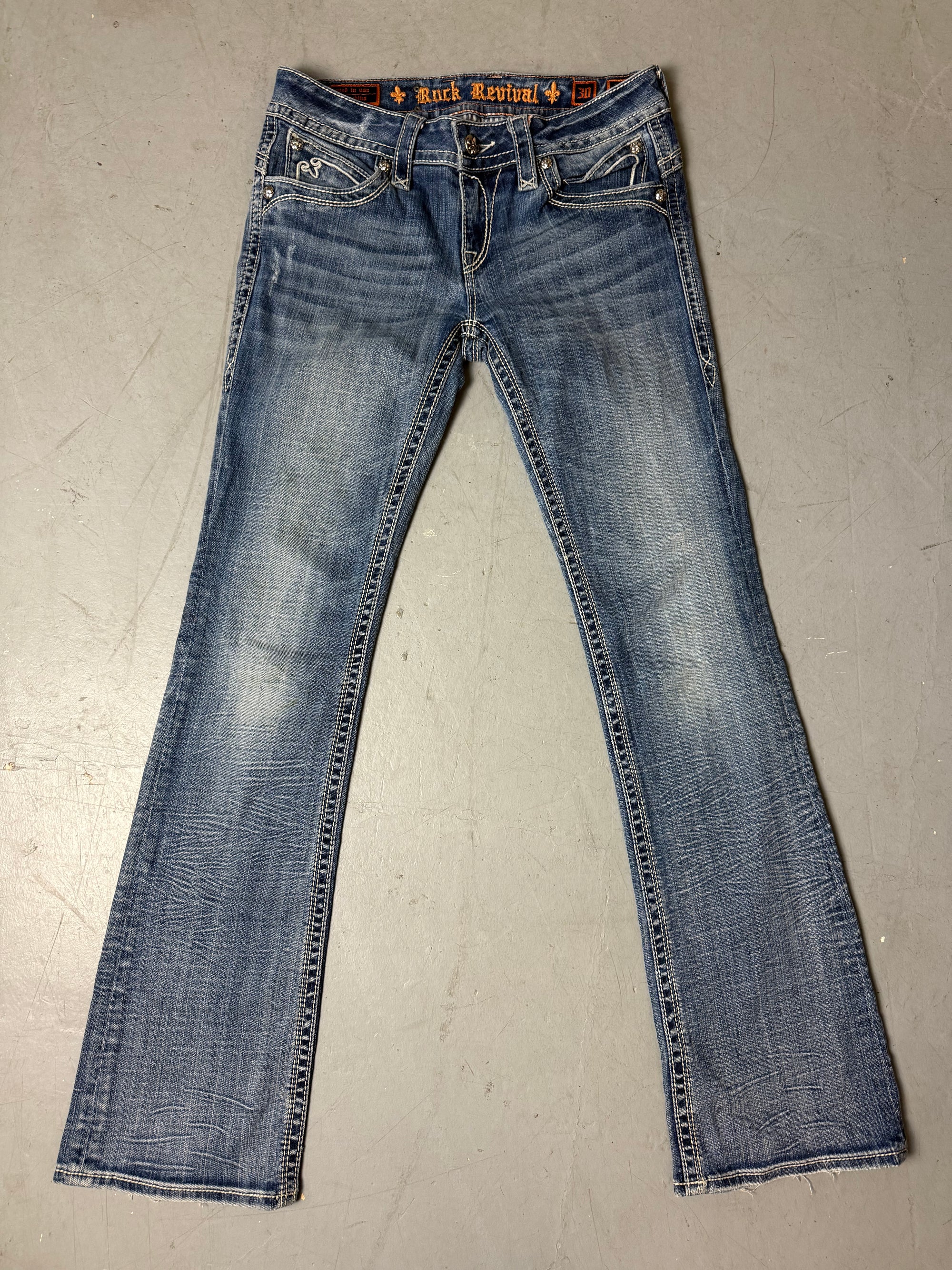 Vintage Y2K Rock Revival Bootcut Denim Tall M