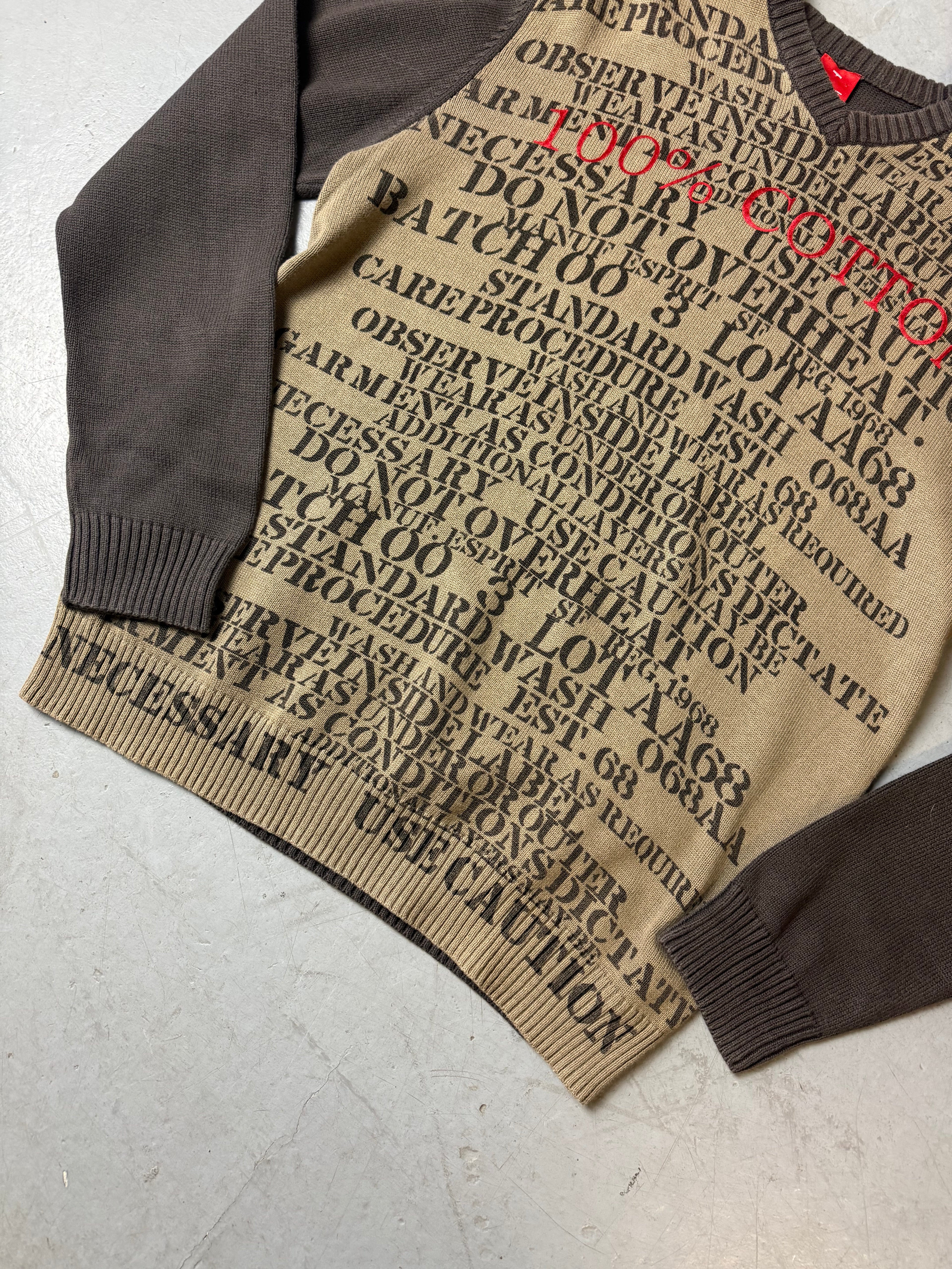 Detailbild von einem Vintage Esprit Brown Knit Sweater von Bund