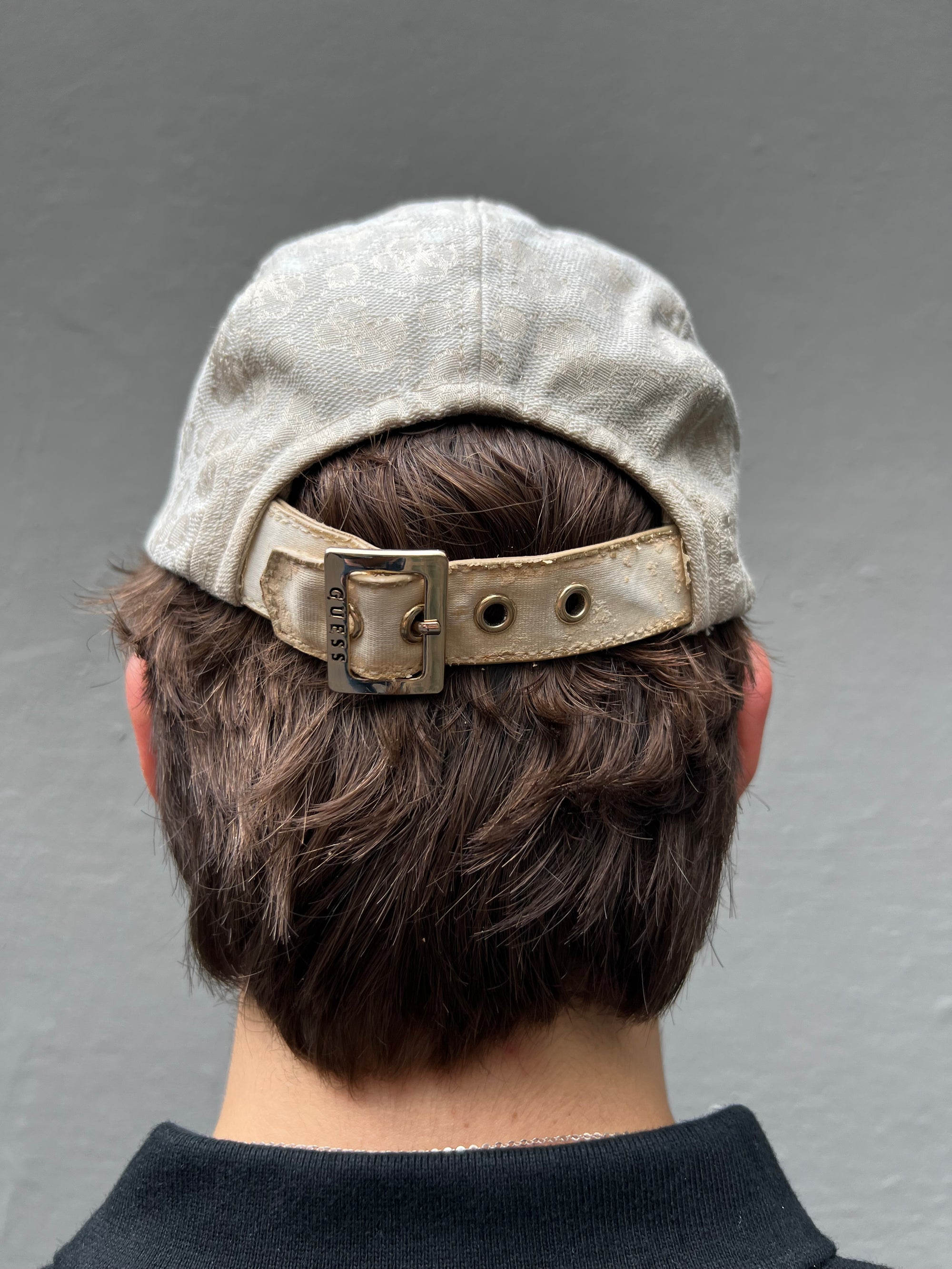 Vintage Guess Beige Monogram Cap
