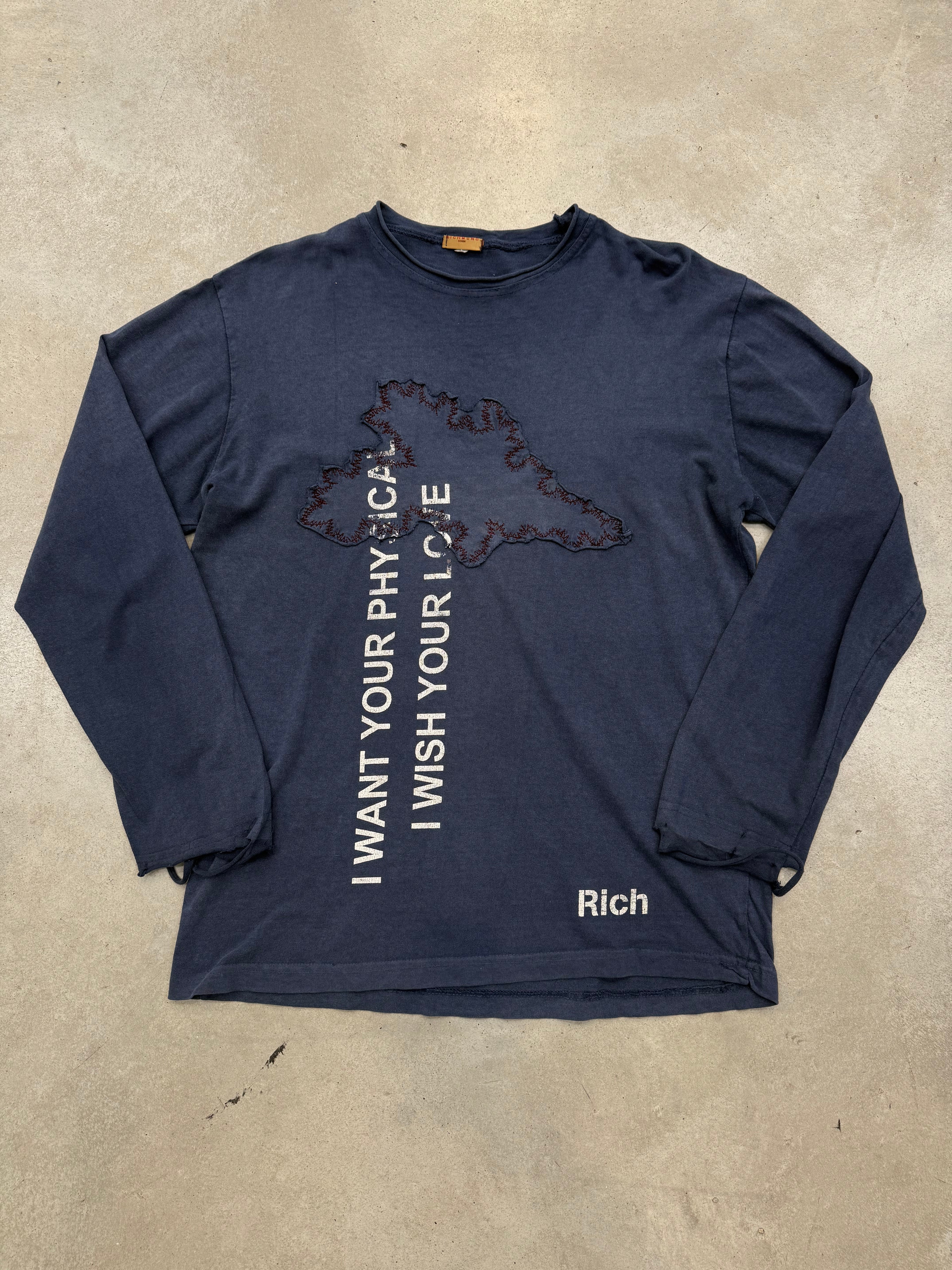 Vintage Richmond Blue Printed Longsleeve L