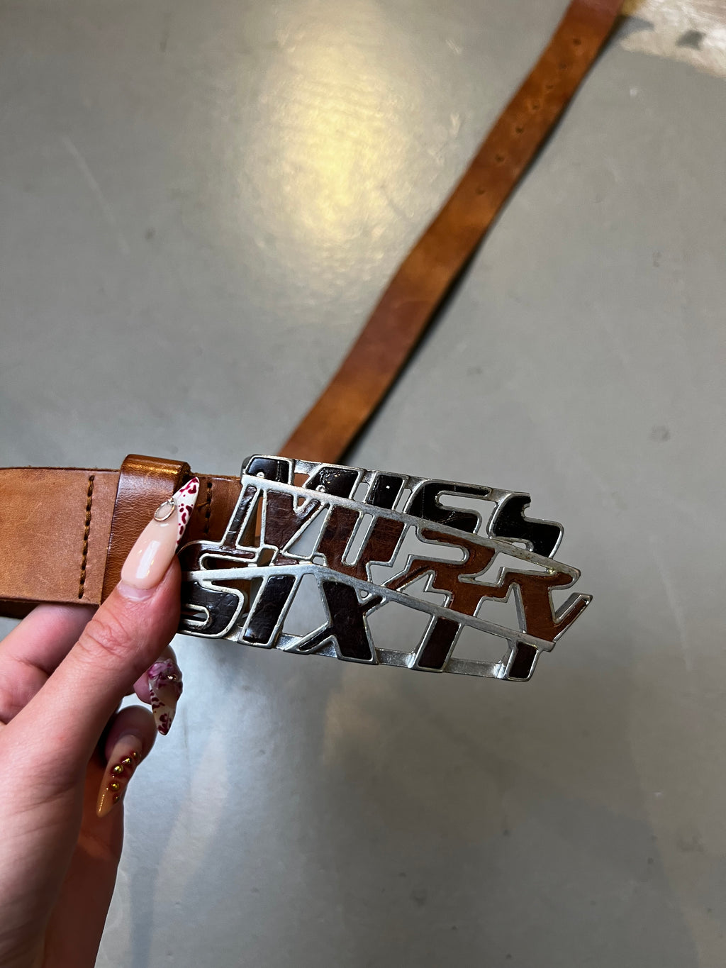 Vintage Brown Miss Sixty Big Buckle Belt