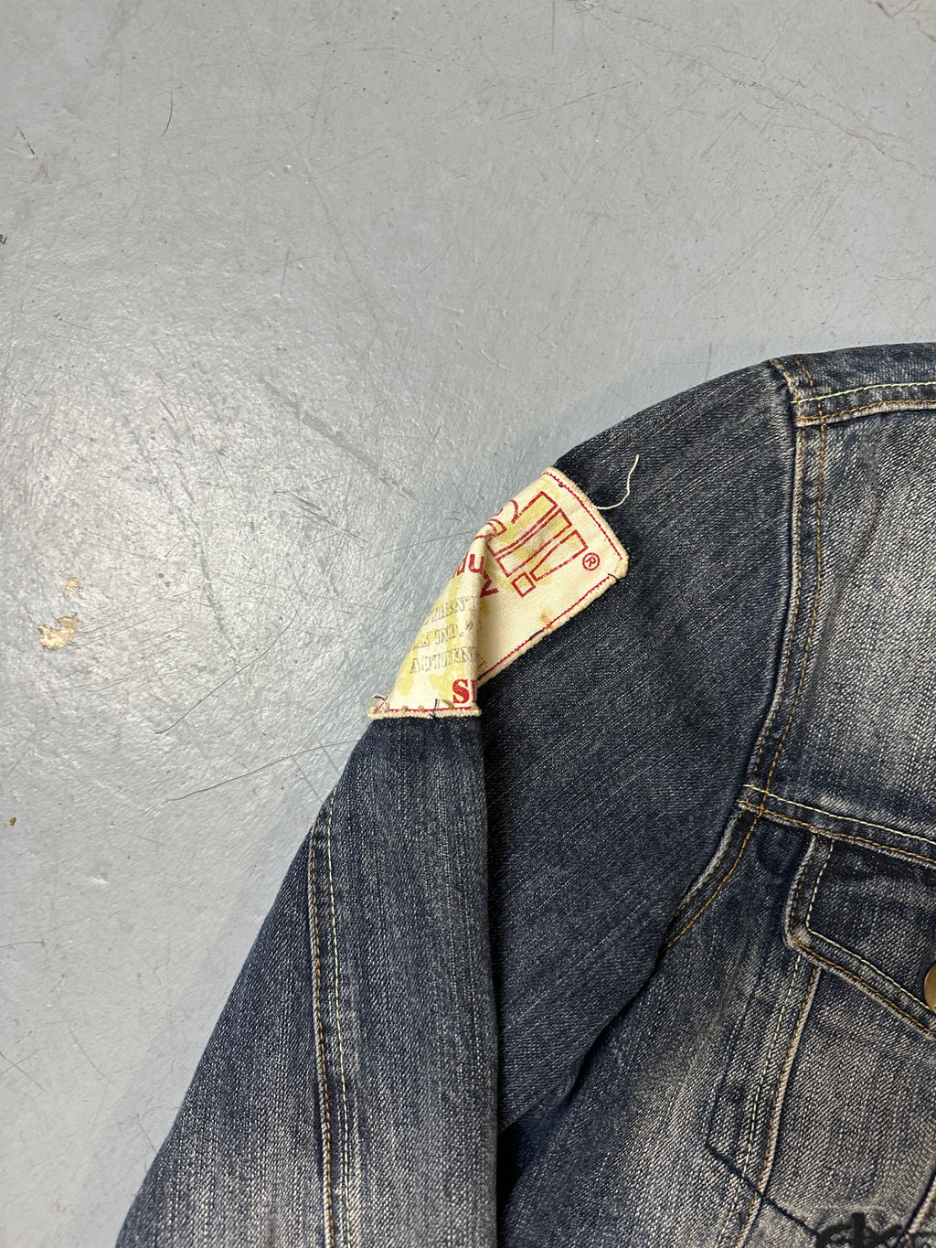 Vintage Yell! Jeans Jacket with Backprint L