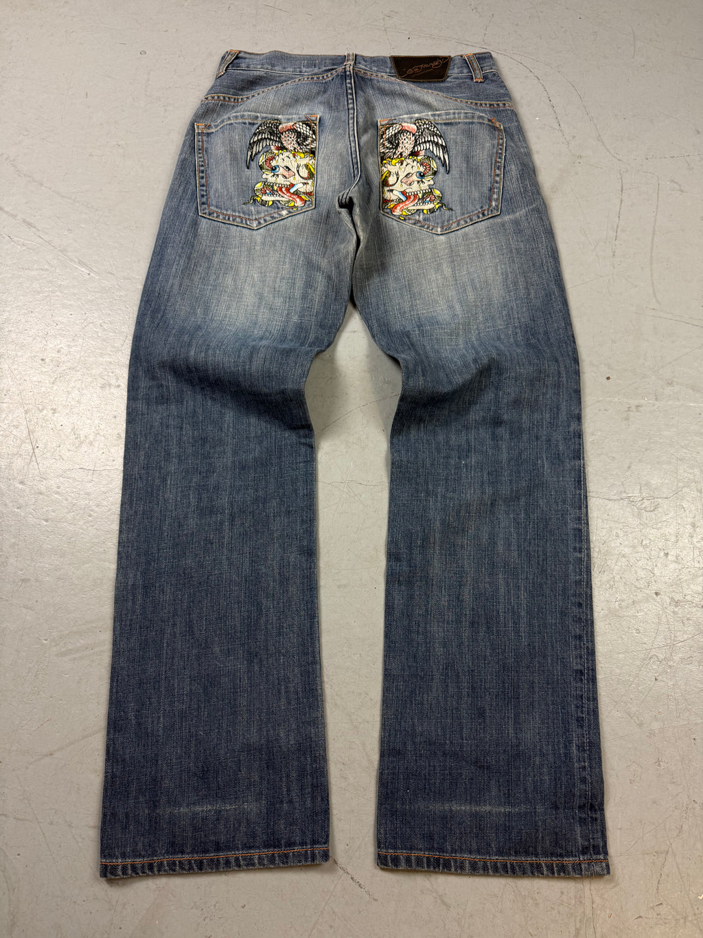 Vintage Ed Hardy Baggy Denim with Back Print M/L