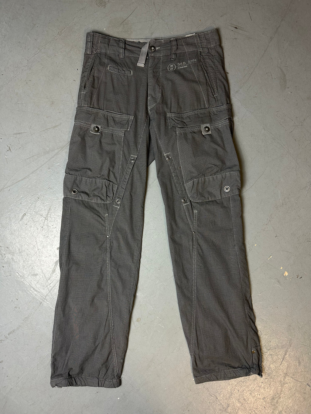 Vintage G-Star Raw Grey Baggy Cargo Pants M