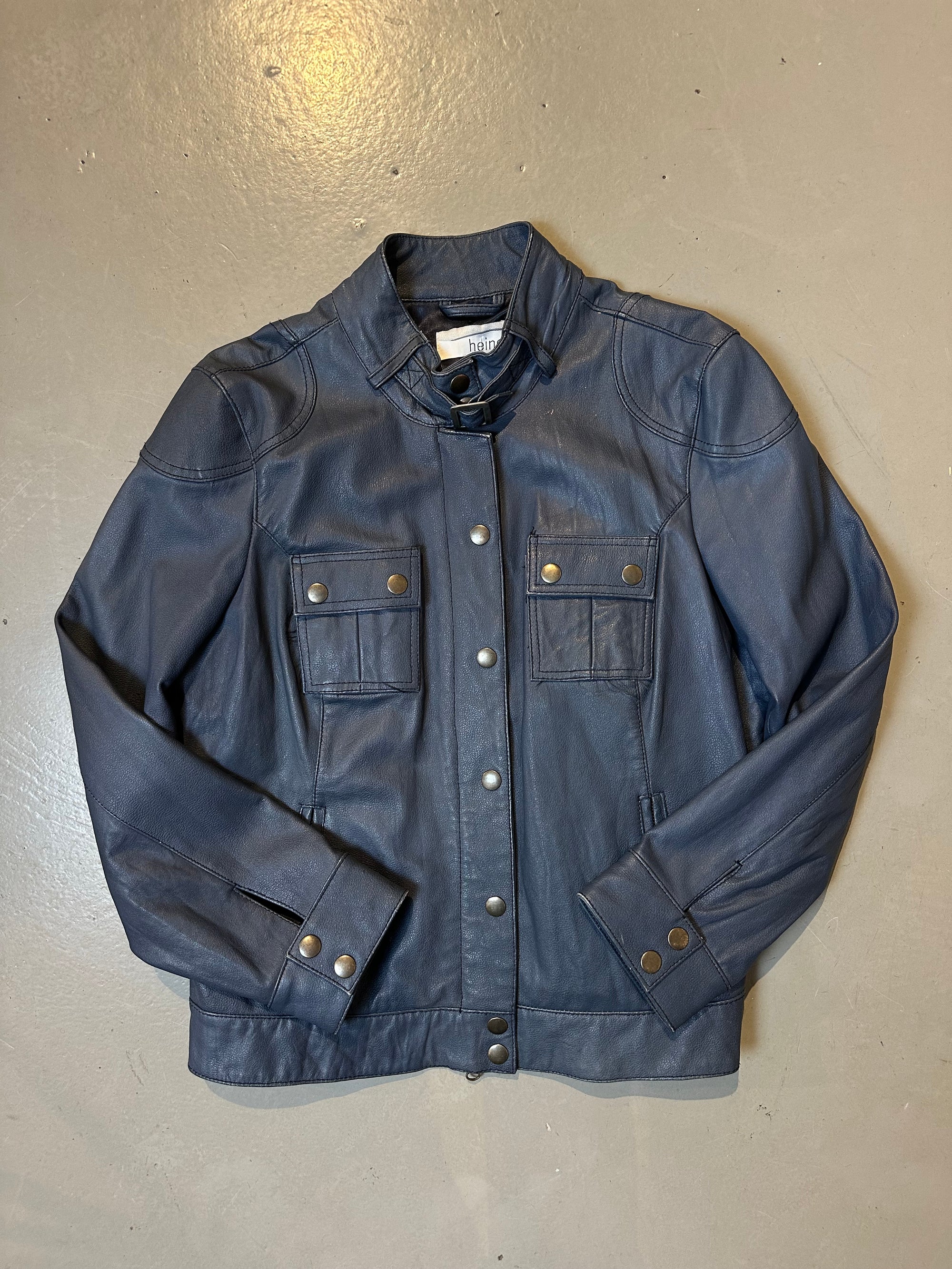 Vintage Petrol Leather Jacket M/L