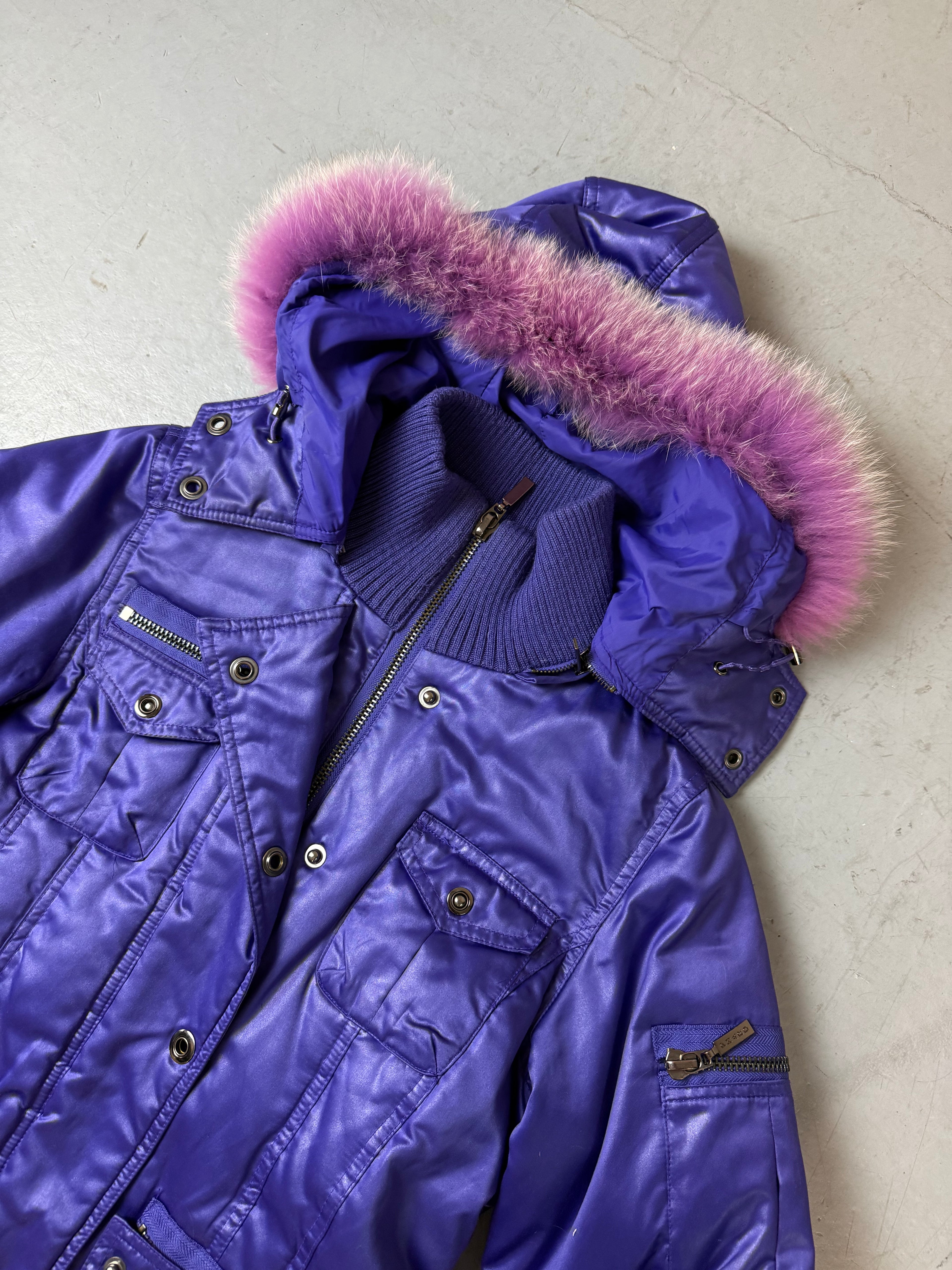 Vintage Phard Lila Daunenjacke. Y2K 2000s Fashion 