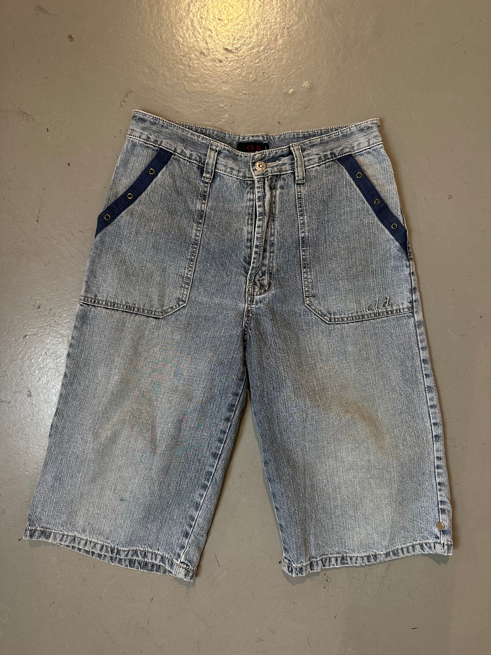 Vintage Light Blue Detailed Jorts S/M