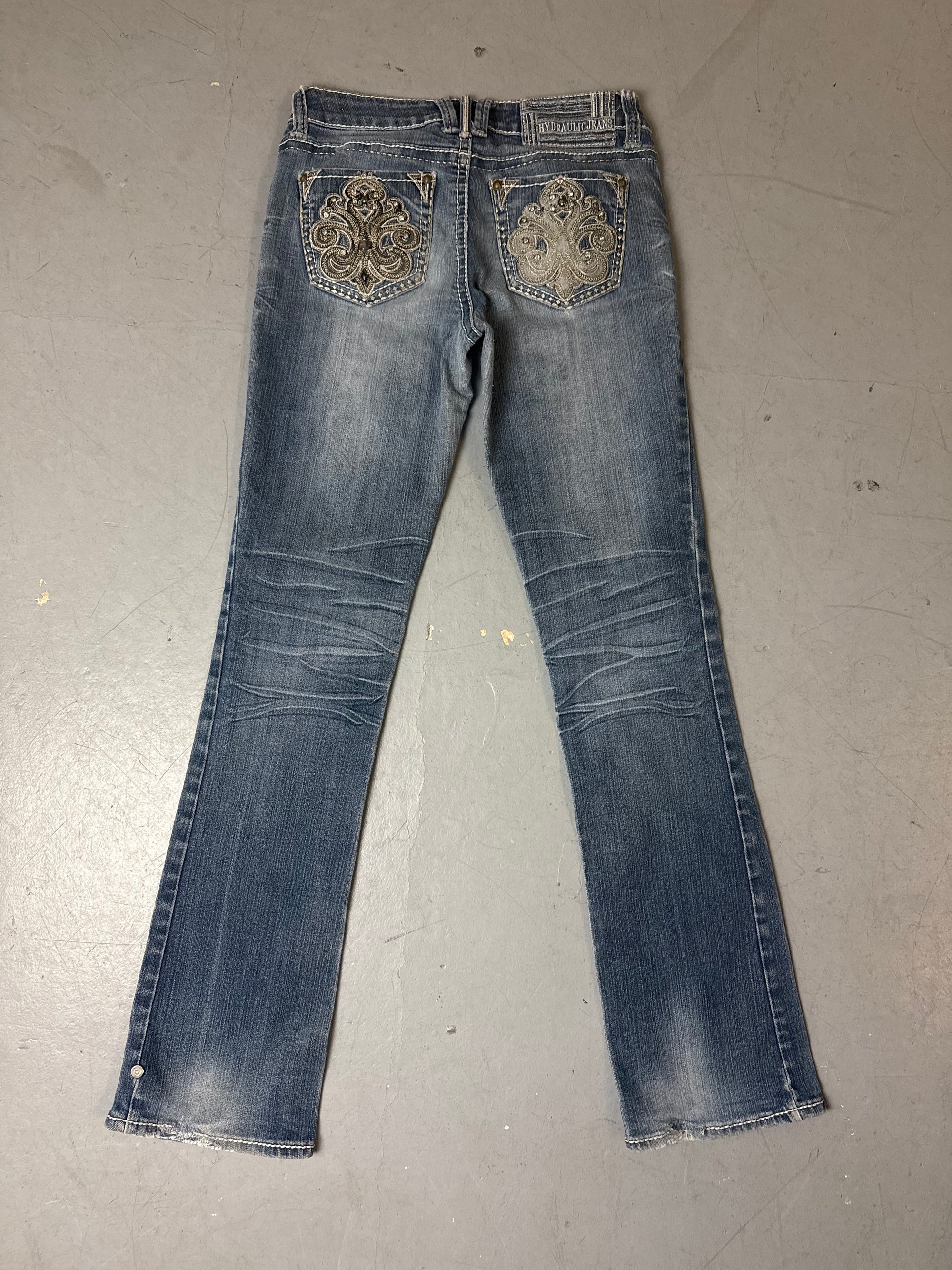 Vintage Hydraulic Jeans Y2K Low Waist Low Waist Bootcut Denim S
