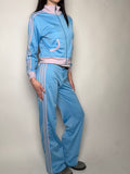 Ein babyblaues Track Set von Adidas vintage Y2K tracksuit 