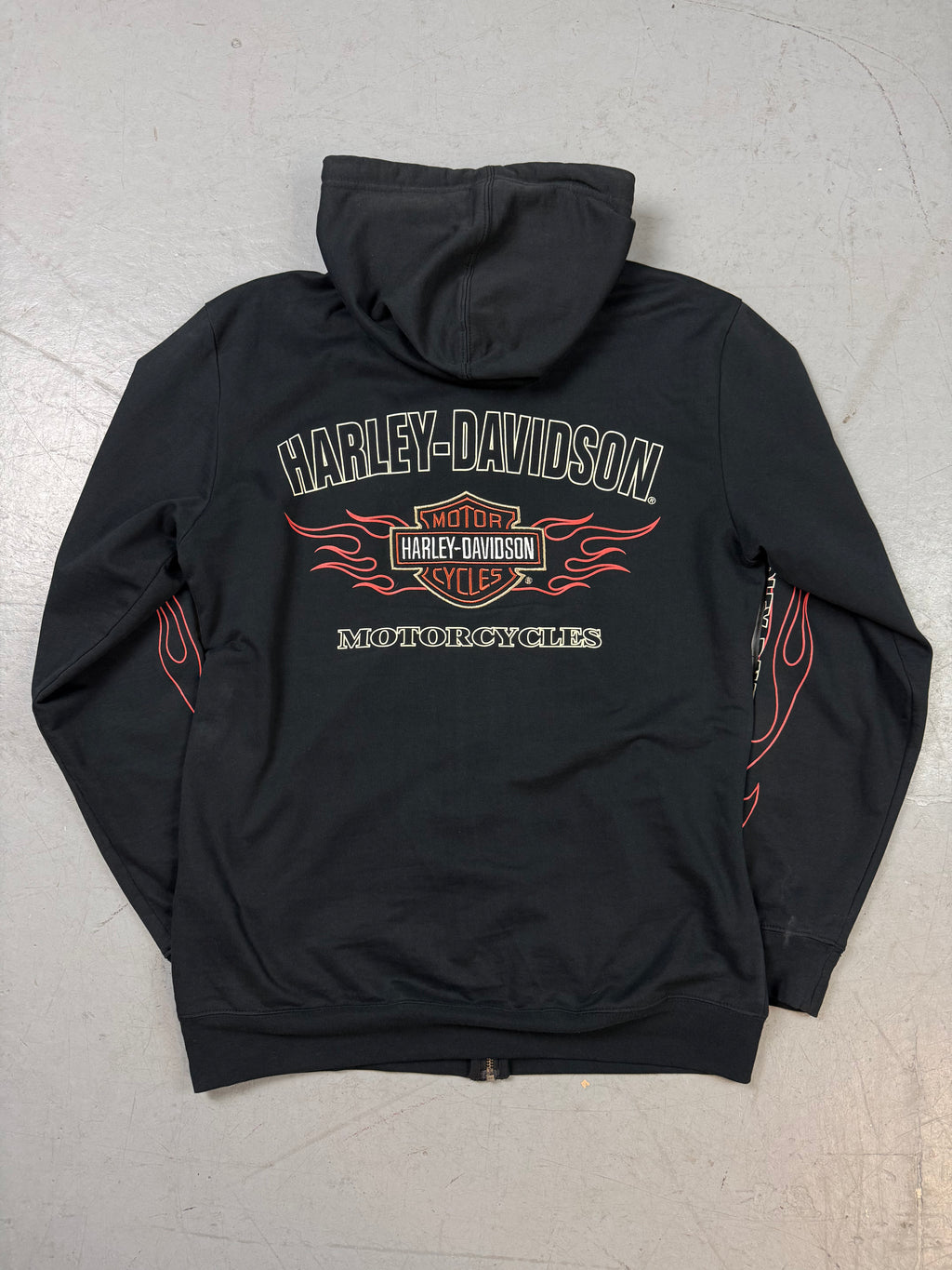 Vintage Harley Davidson Zip Up Hoodie M